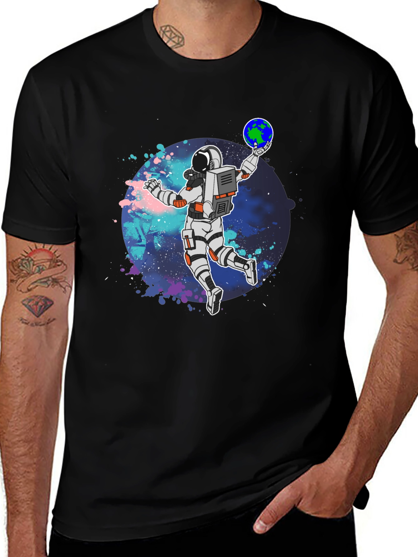Astronaut Dunk T-Shirt - Space Graphic Tee