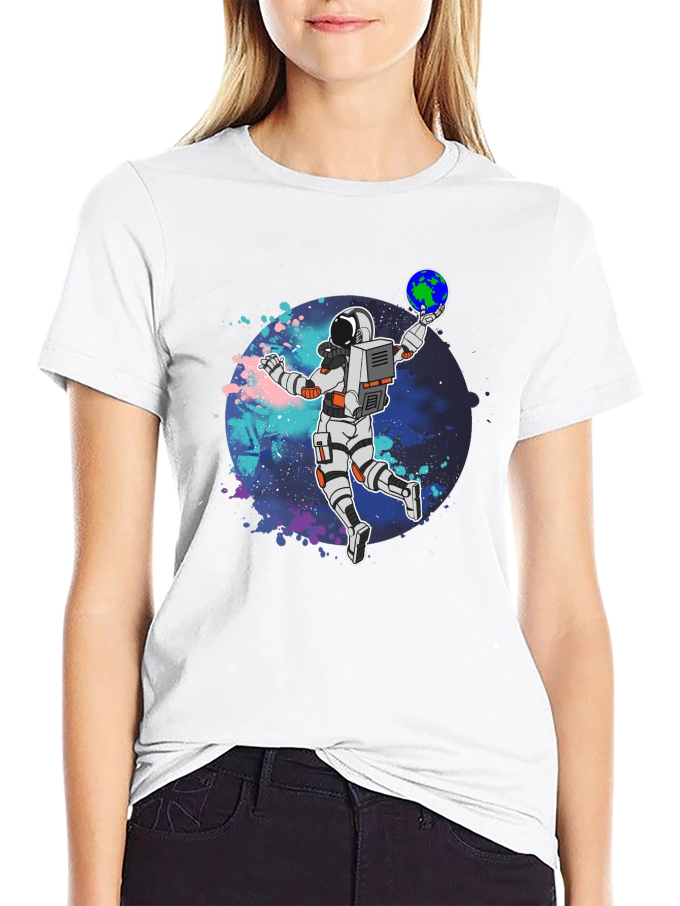 Astronaut Dunk T-Shirt - Space Graphic Tee