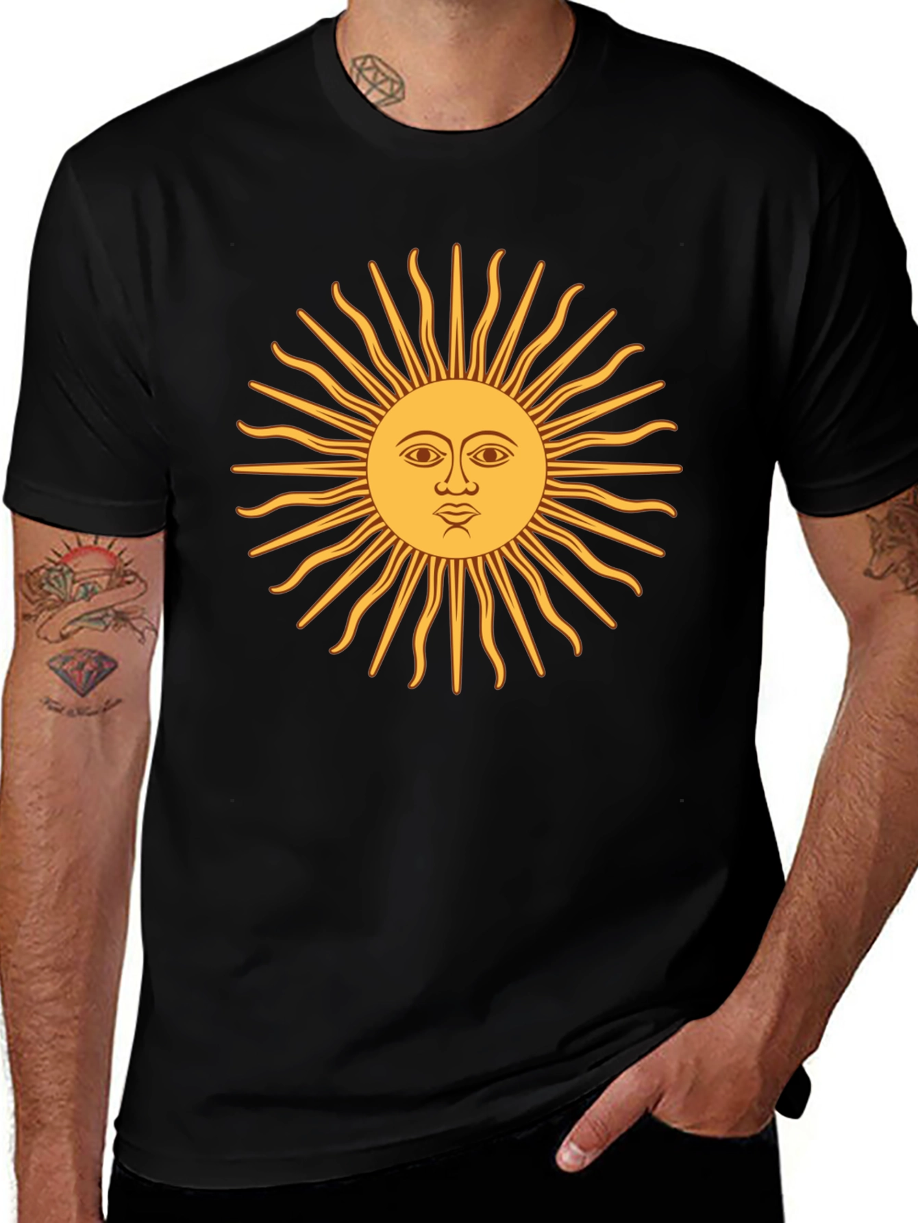 Sun of May Argentina T-Shirt - Black
