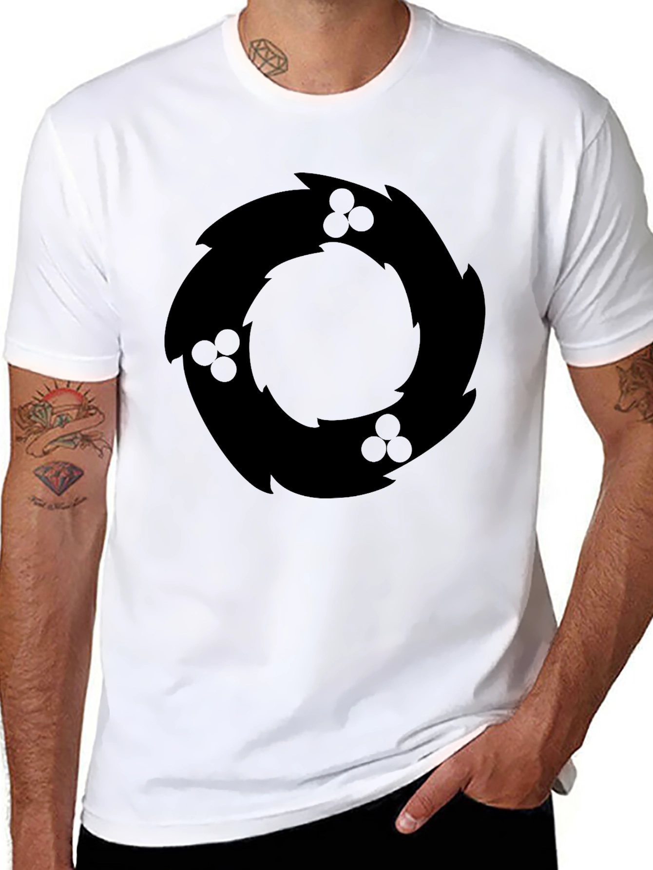 Abstract Graphic Print Mens T-Shirt