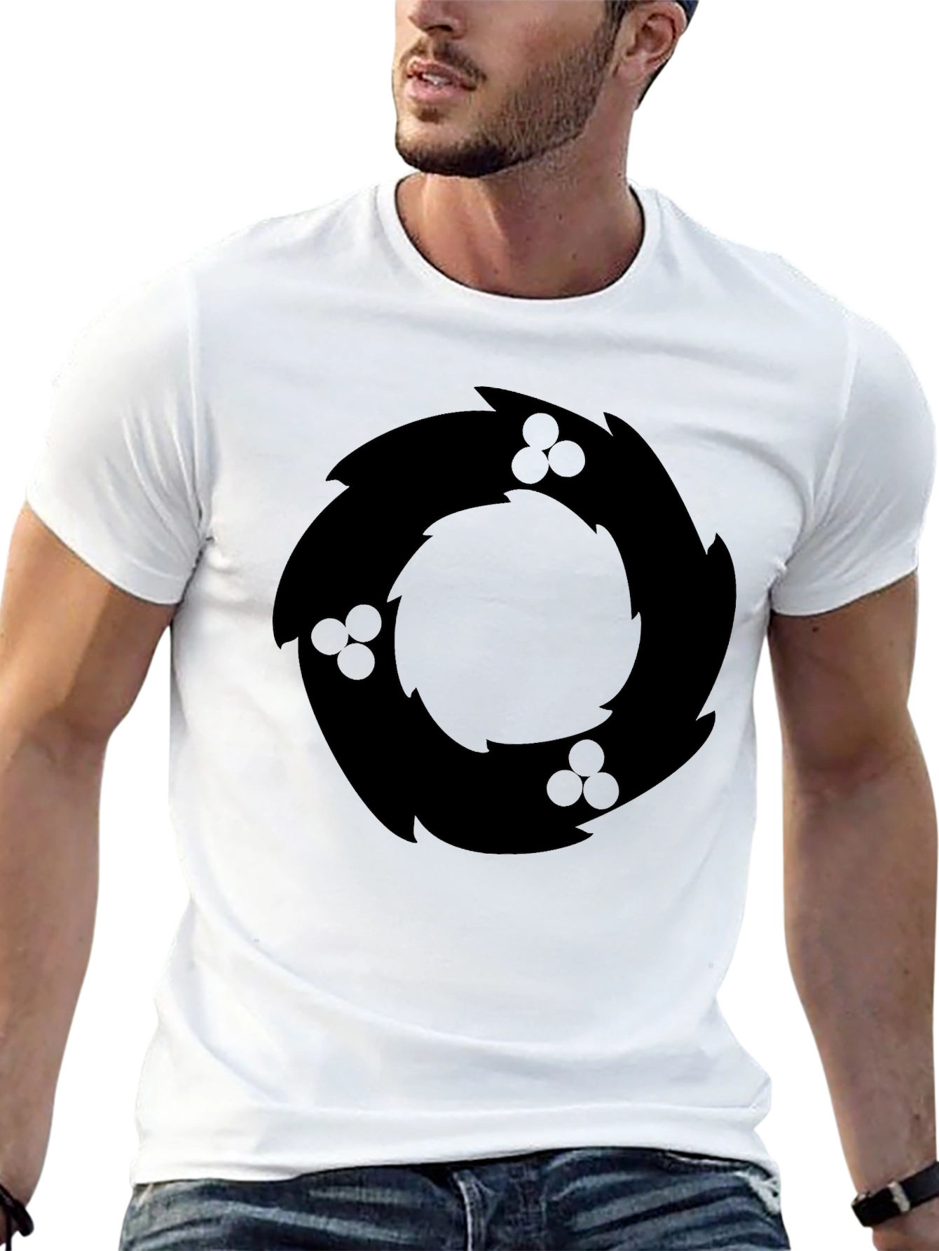 Abstract Graphic Print Mens T-Shirt
