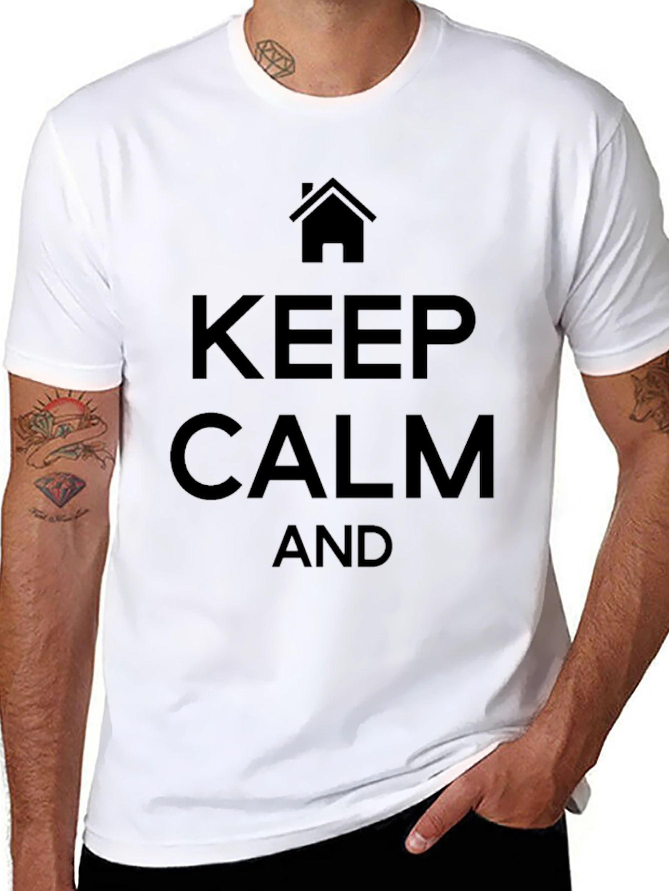 Keep Calm Graphic Tee - Mens Black T-Shirt