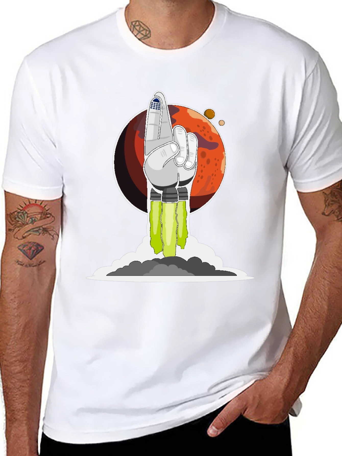 Rocket Finger T-Shirt - Blast Off in Style!