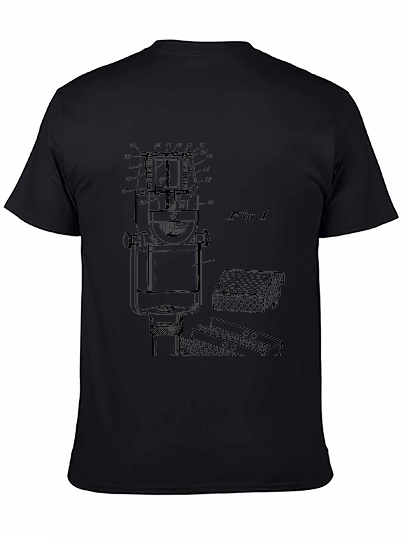 Technical Drawing T-Shirt - Black