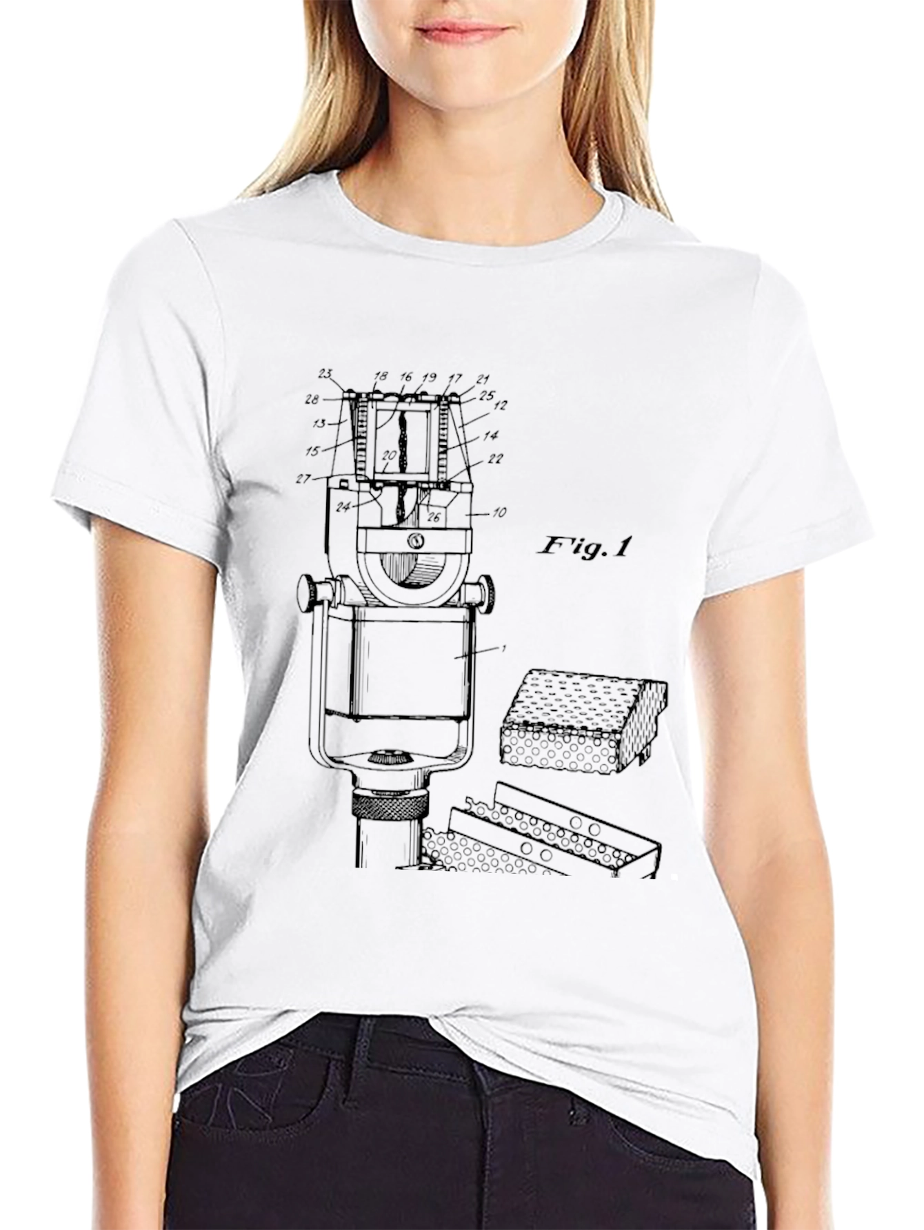 Technical Drawing T-Shirt - Black