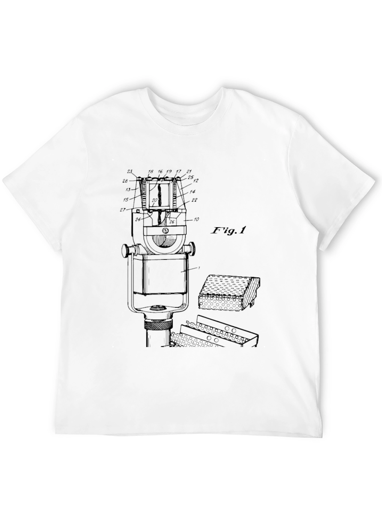 Technical Drawing T-Shirt - Black