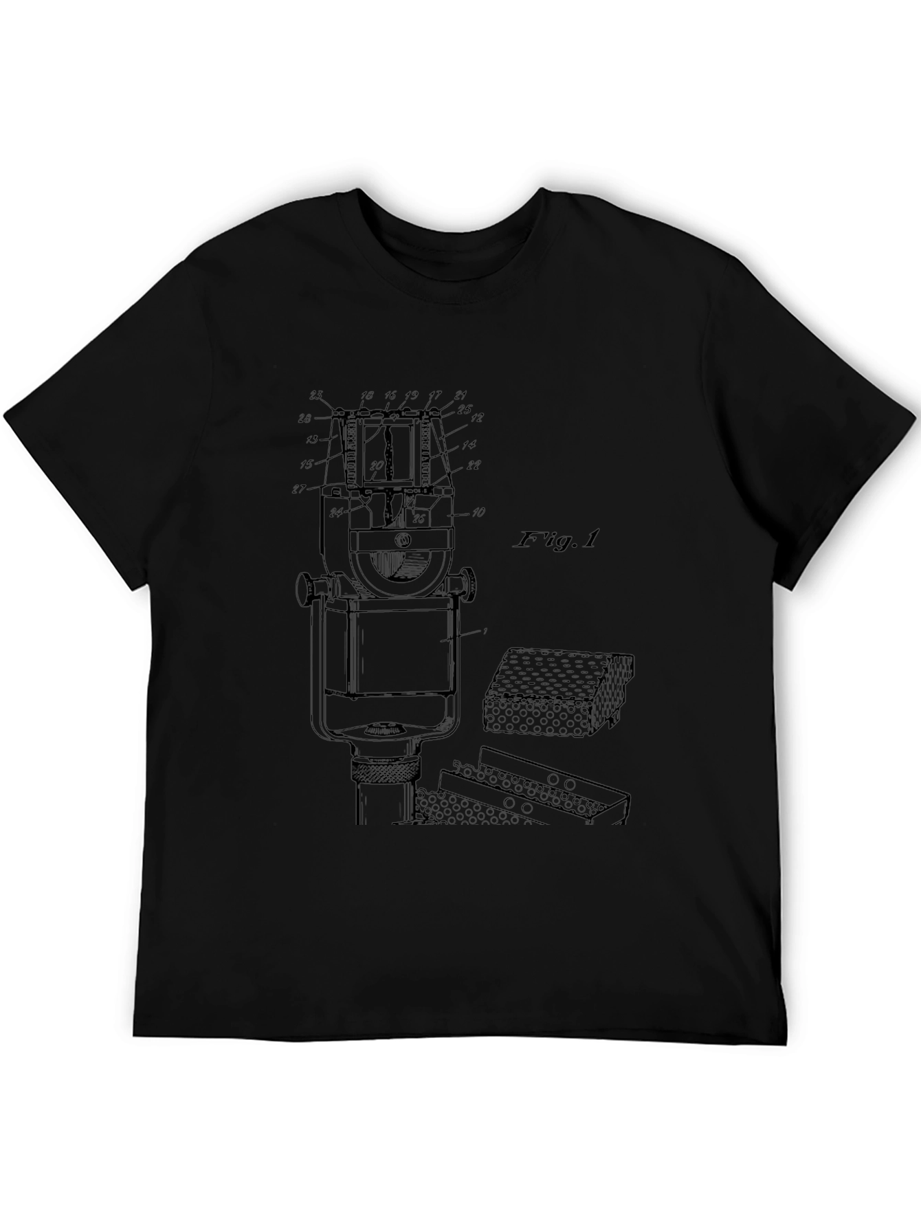 Technical Drawing T-Shirt - Black