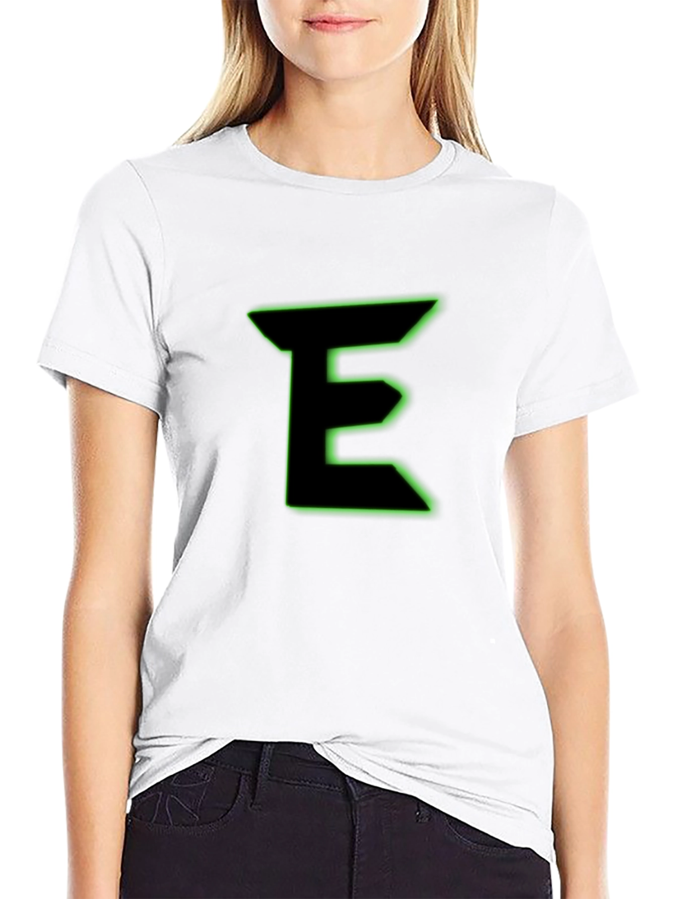 Neon E Graphic Black Tee
