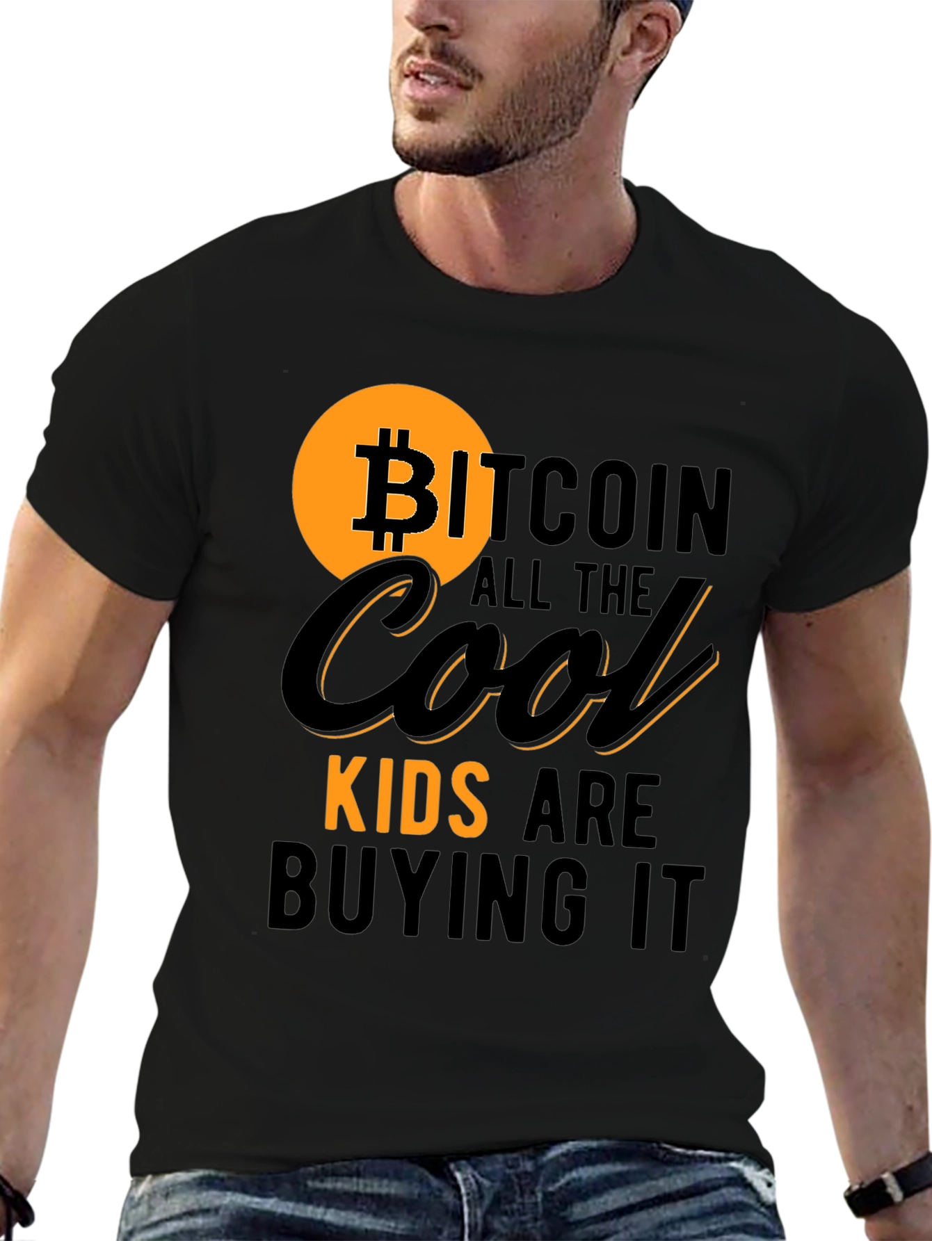 Bitcoin Cool Kids T-Shirt - Black Crypto Tee