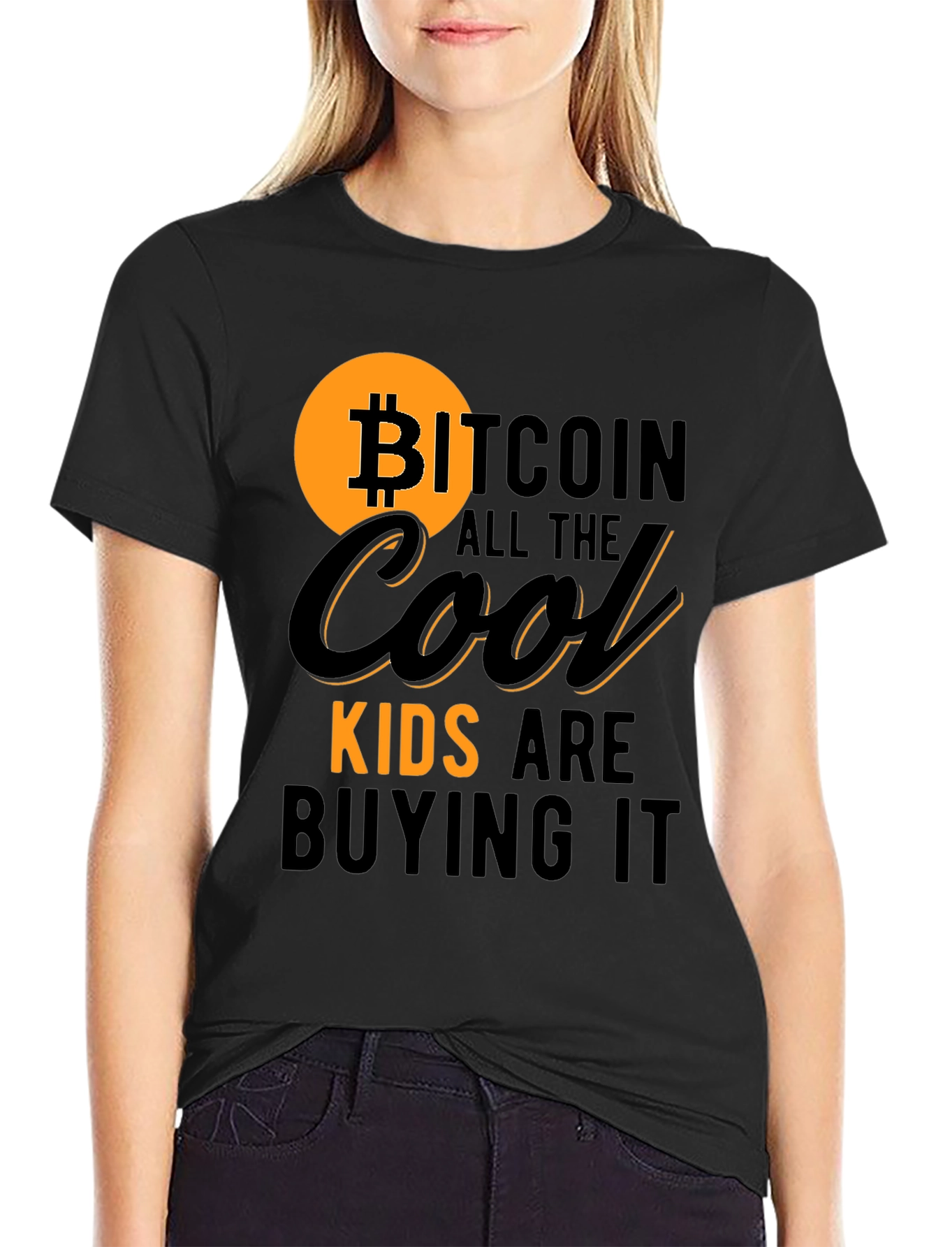 Bitcoin Cool Kids T-Shirt - Black Crypto Tee