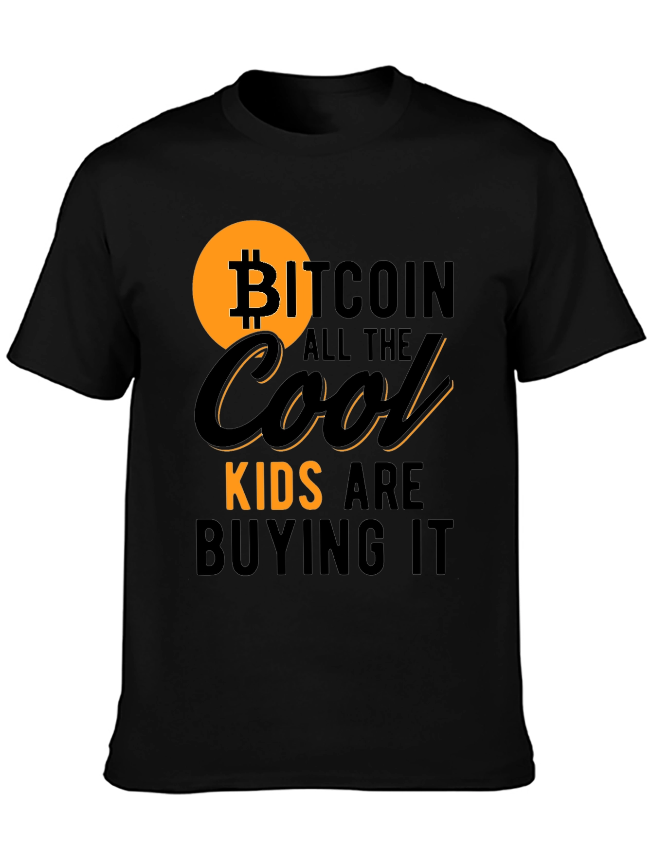 Bitcoin Cool Kids T-Shirt - Black Crypto Tee