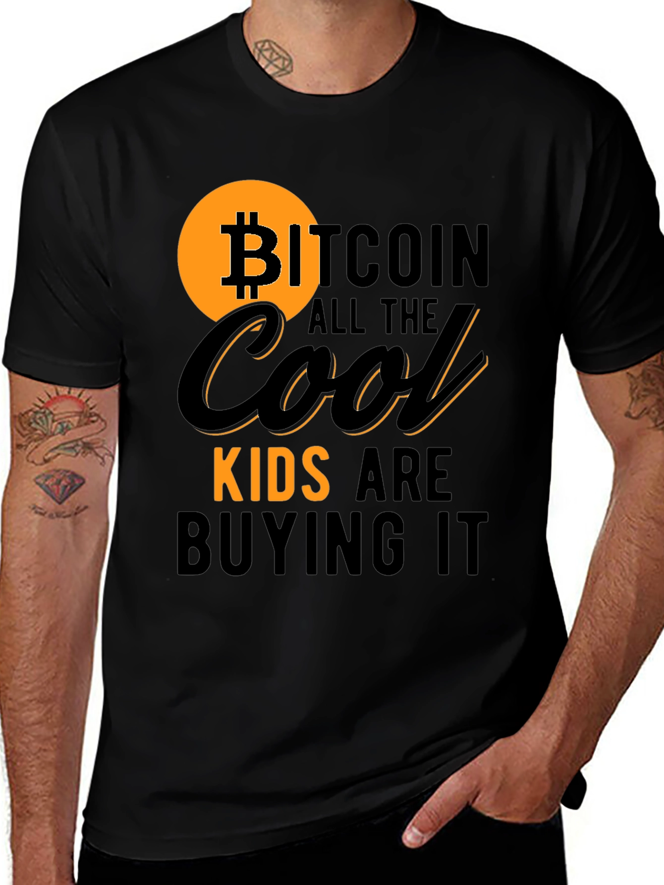 Bitcoin Cool Kids T-Shirt - Black Crypto Tee