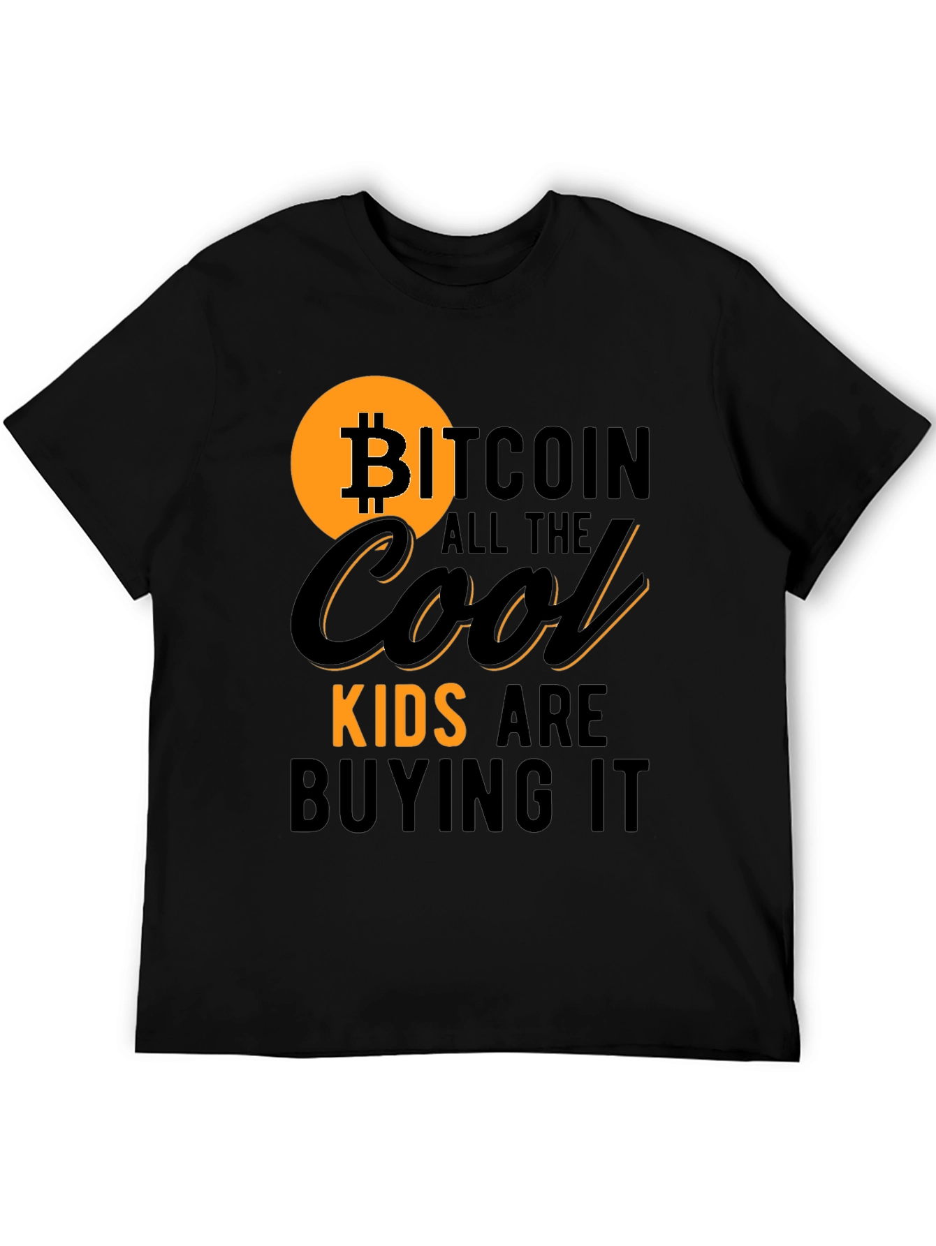 Bitcoin Cool Kids T-Shirt - Black Crypto Tee
