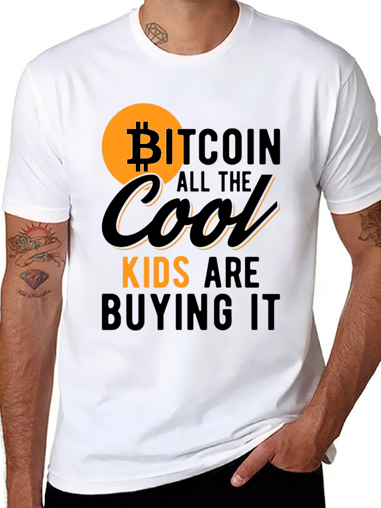 Bitcoin Cool Kids T-Shirt - Black Crypto Tee