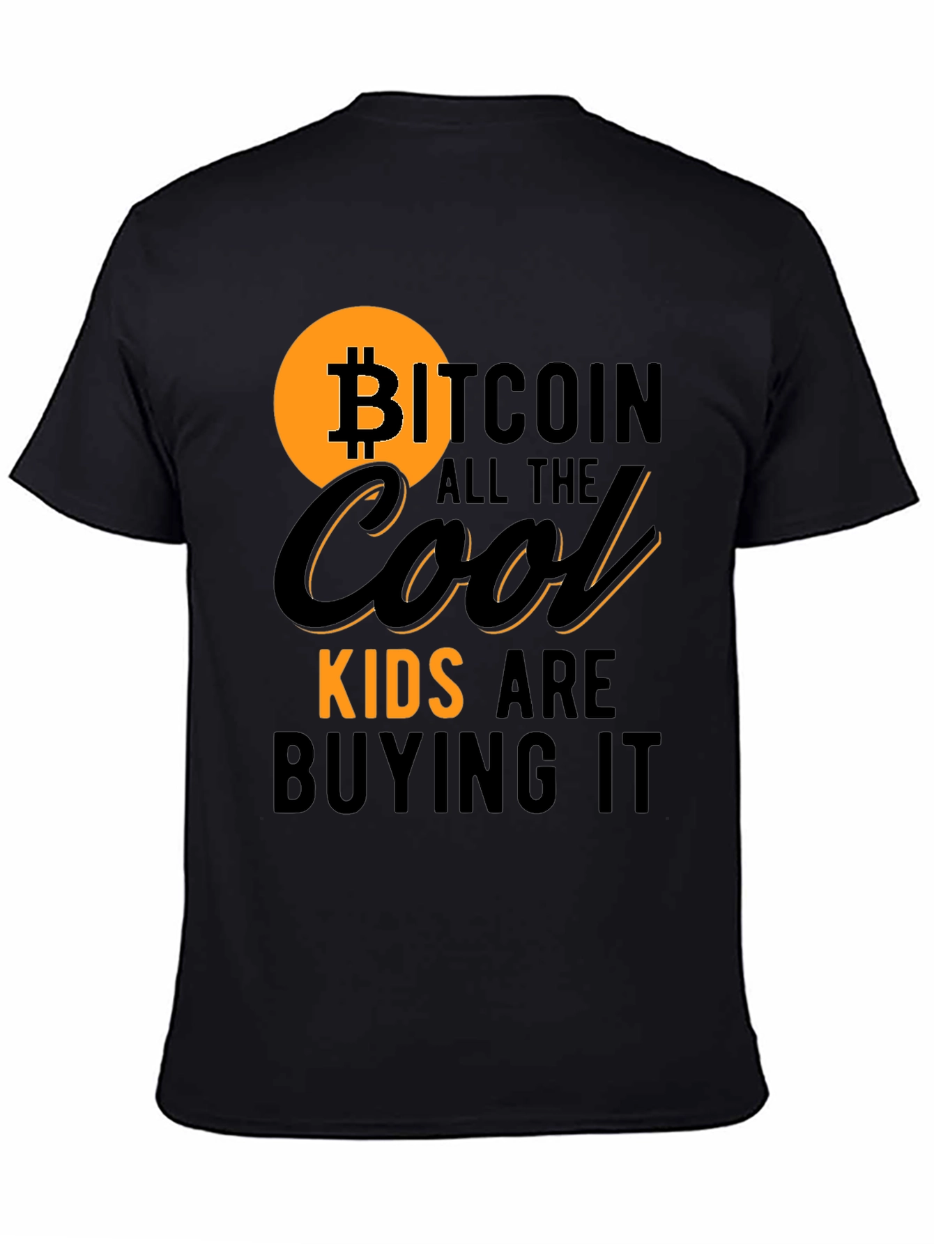 Bitcoin Cool Kids T-Shirt - Black Crypto Tee