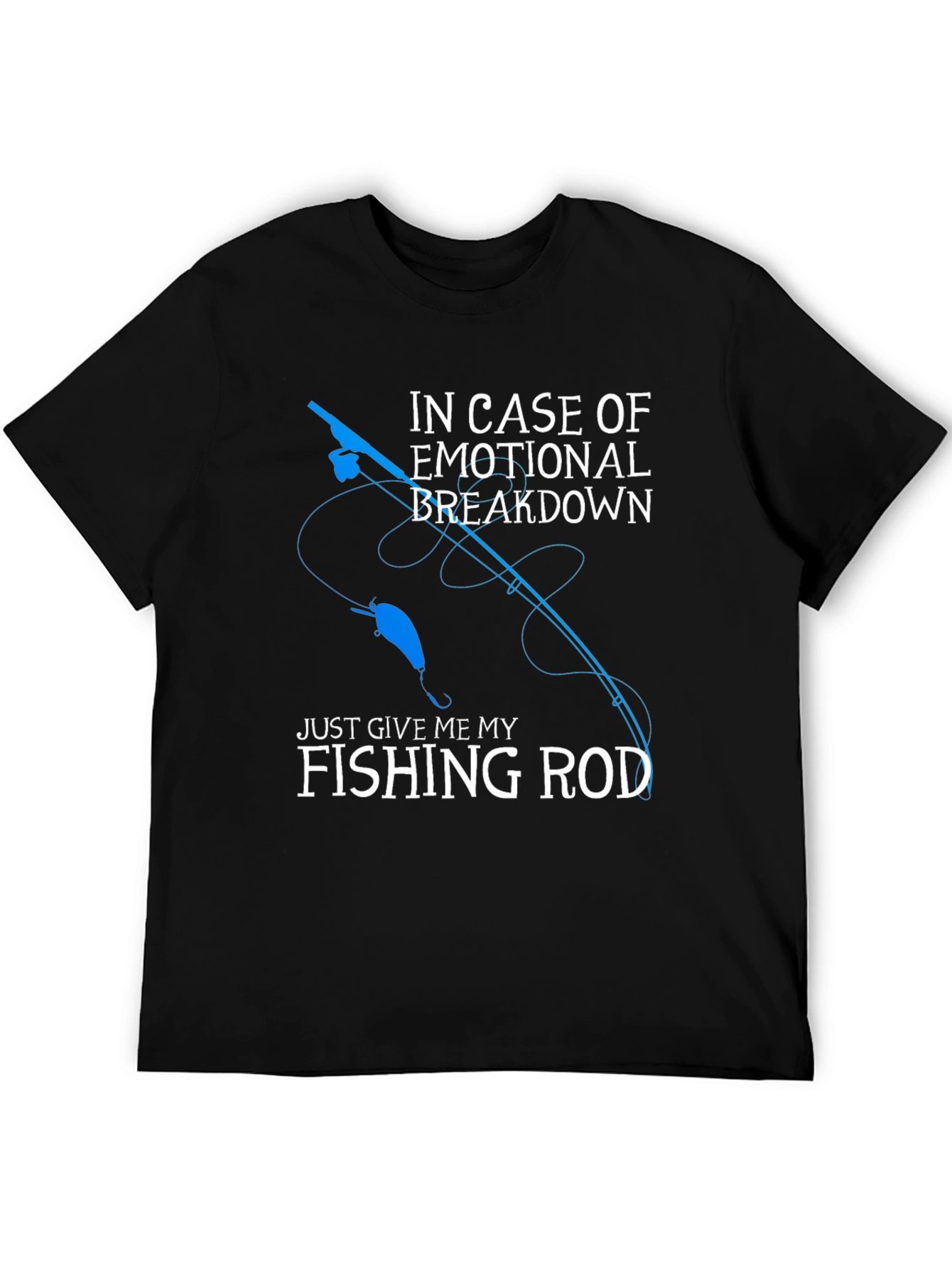 Fishing Rod Emotional Breakdown Graphic Tee