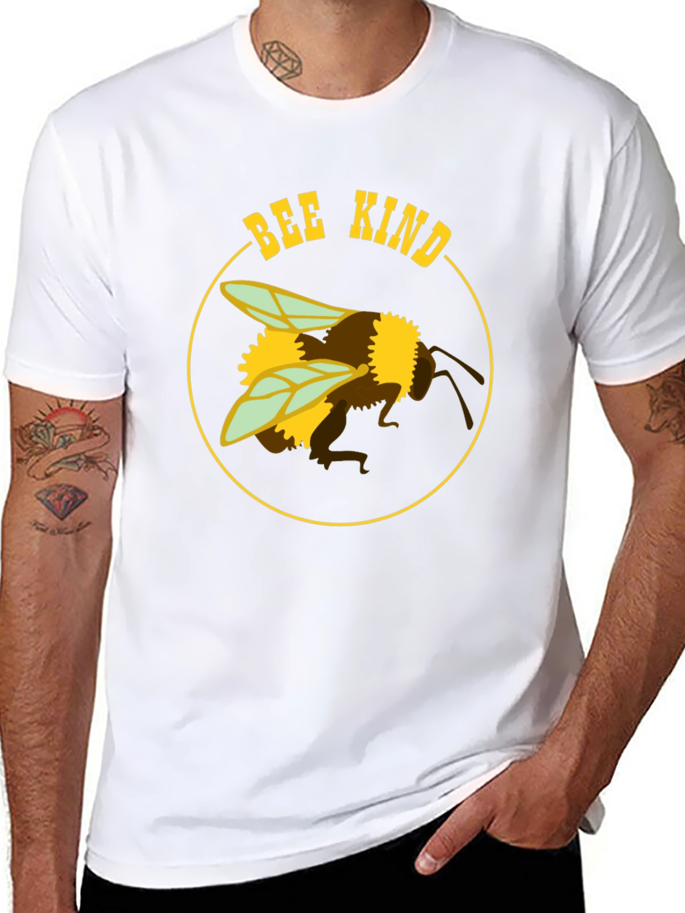 Bee Kind Graphic T-Shirt - Black Cotton Blend