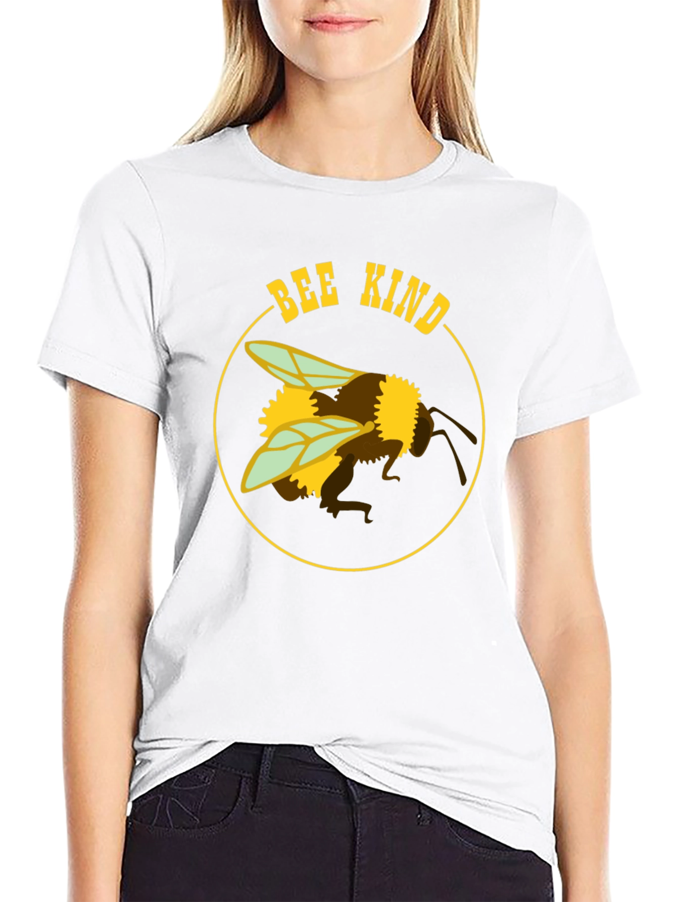 Bee Kind Graphic T-Shirt - Black Cotton Blend