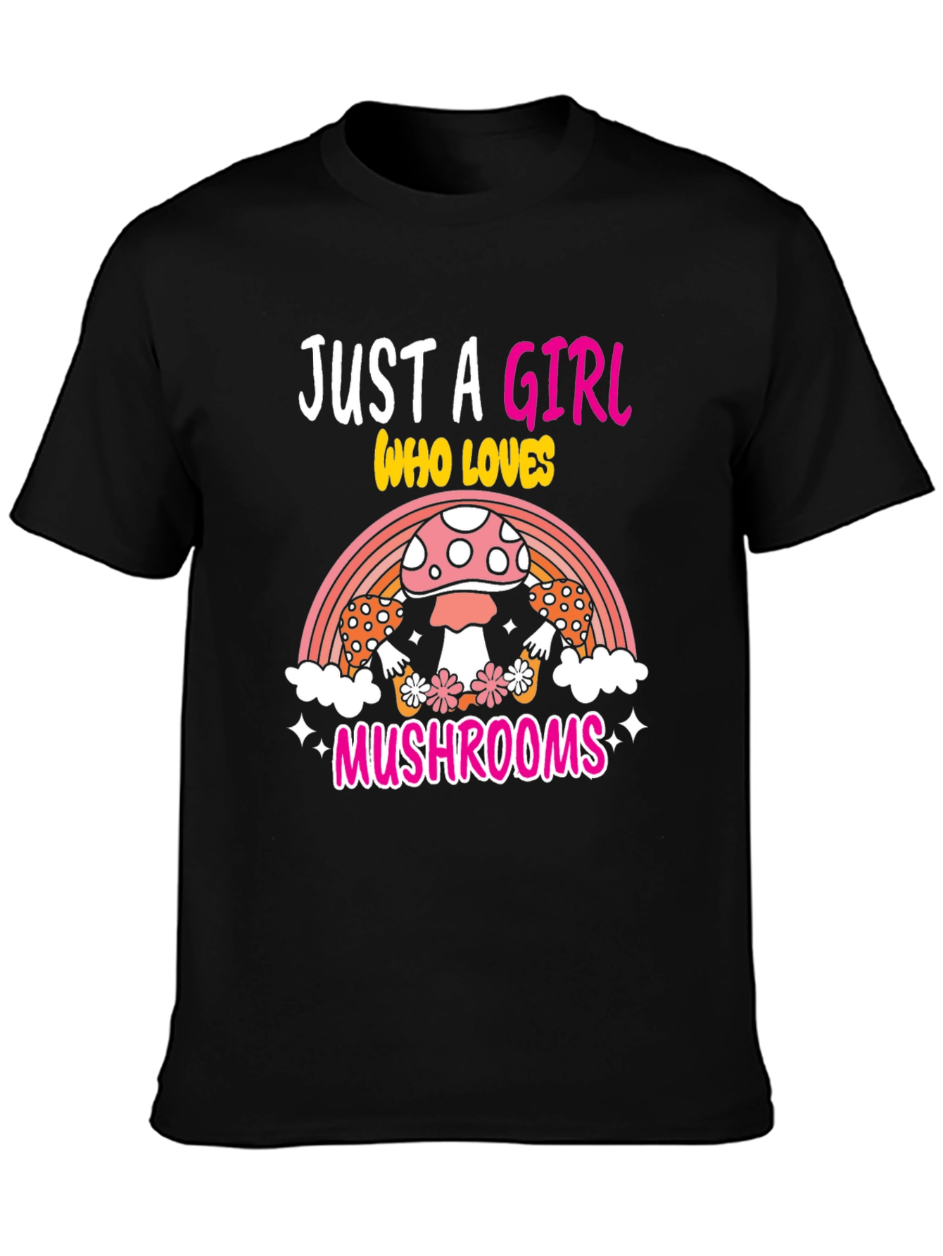 Girl Who Loves Mushrooms Graphic Tee