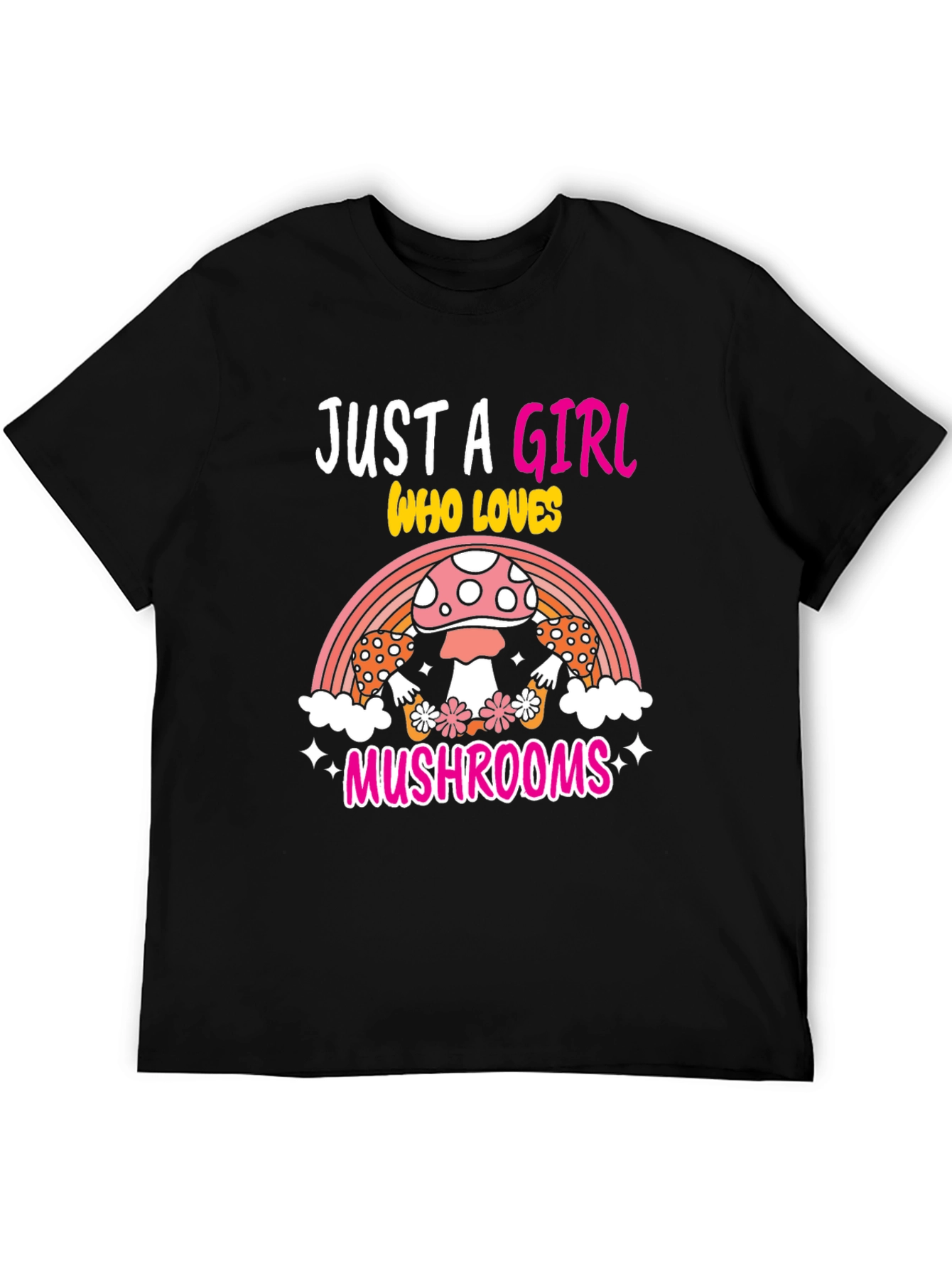 Girl Who Loves Mushrooms Graphic Tee