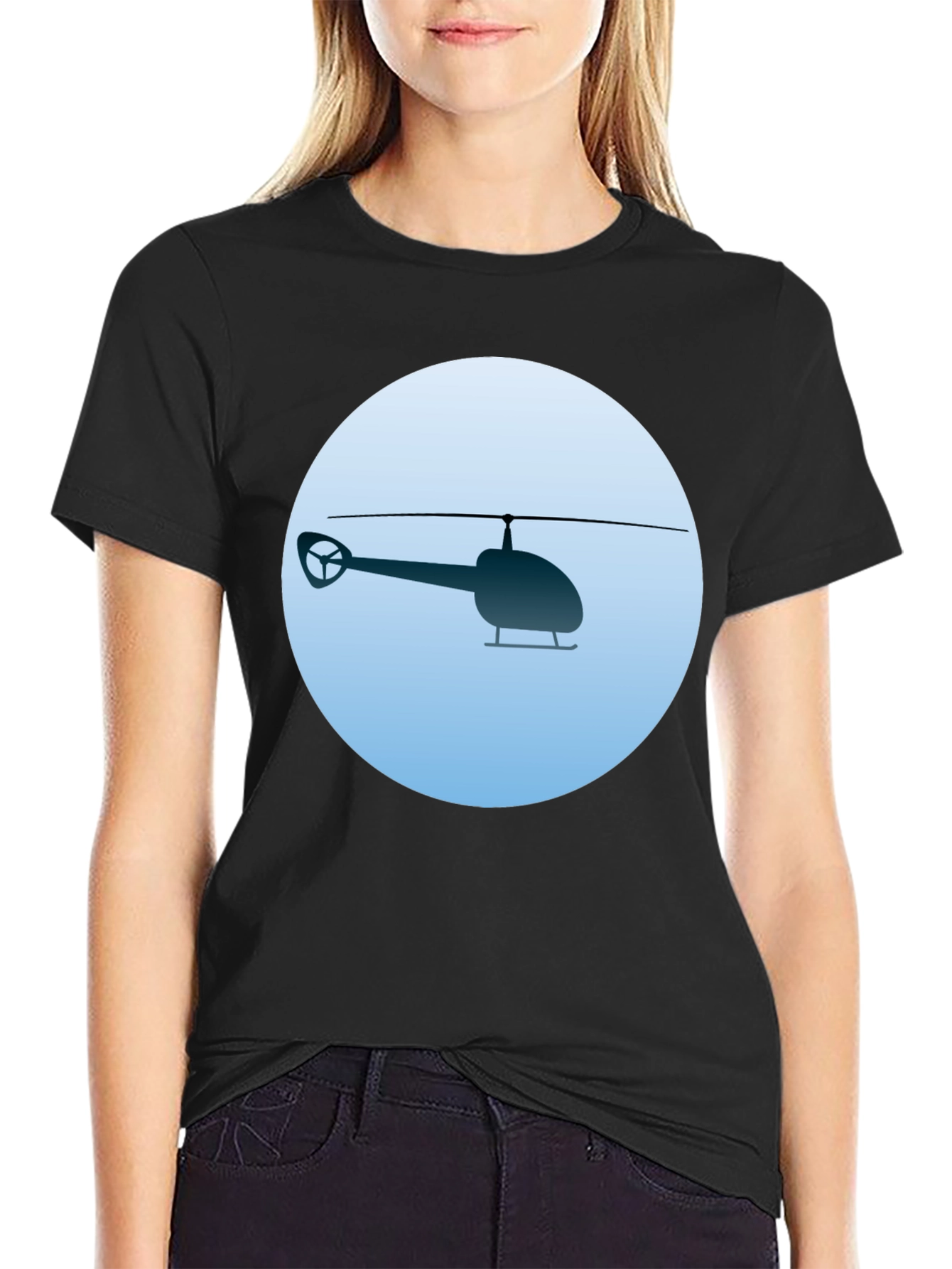Helicopter Graphic Tee - Pilot Aviation Fan Shirt