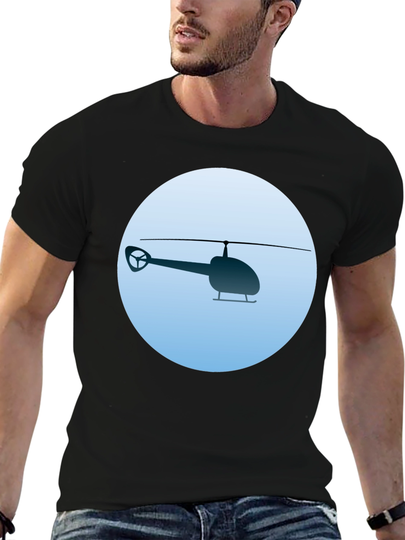 Helicopter Graphic Tee - Pilot Aviation Fan Shirt