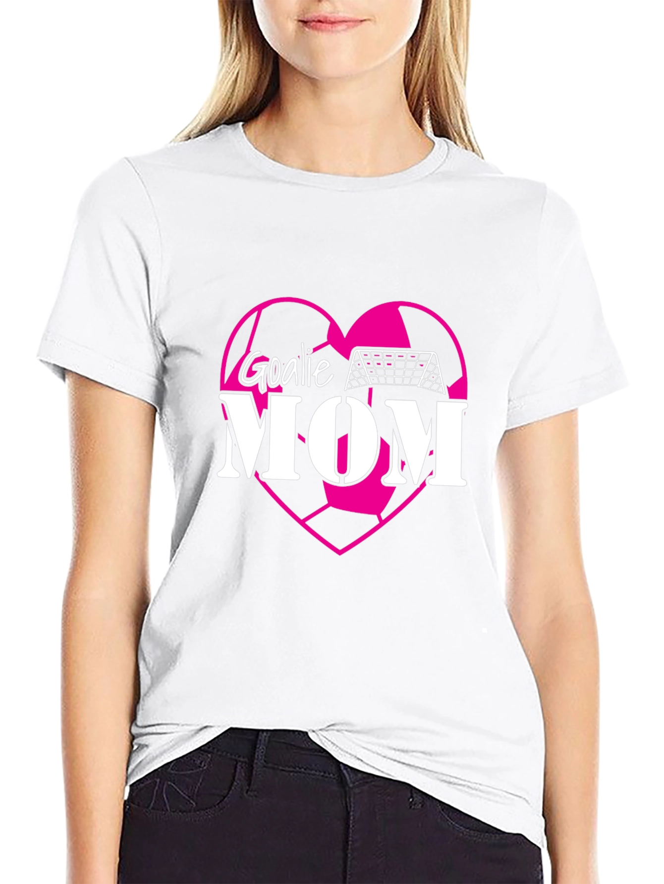 Goalie Mom T-Shirt - Soccer Heart Design