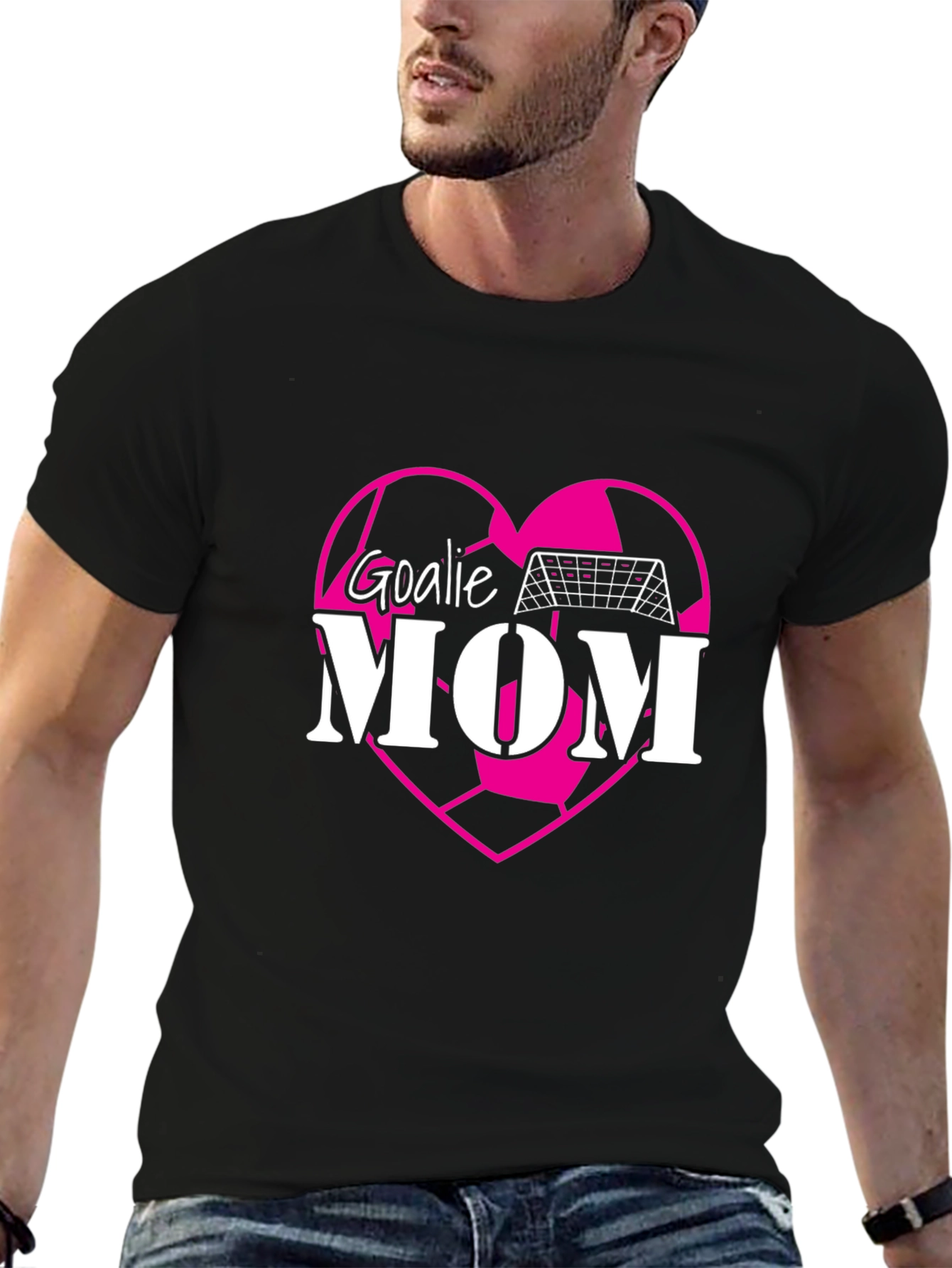 Goalie Mom T-Shirt - Soccer Heart Design