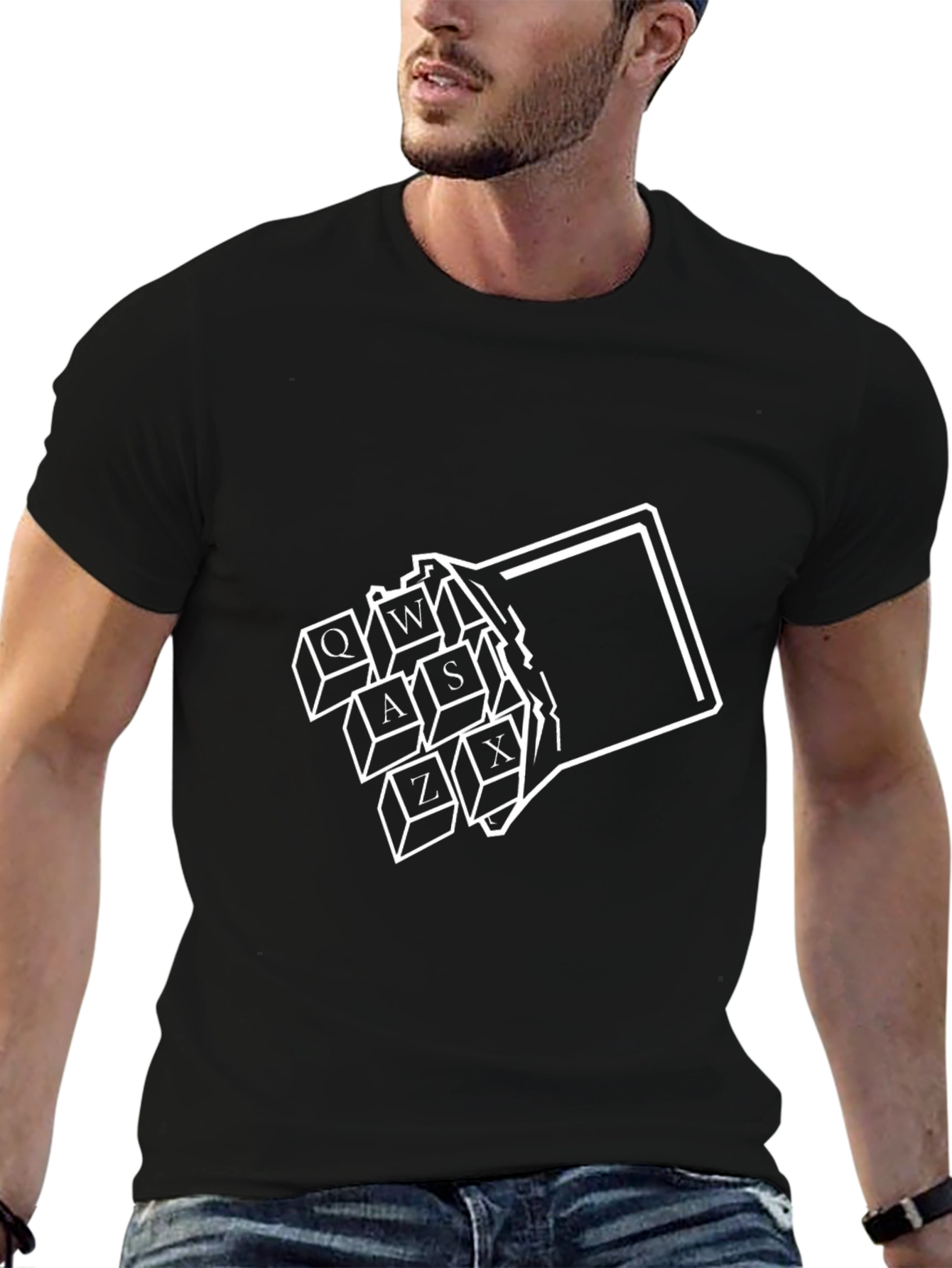 Keyboard Keys Graphic Tee - Gamer Style