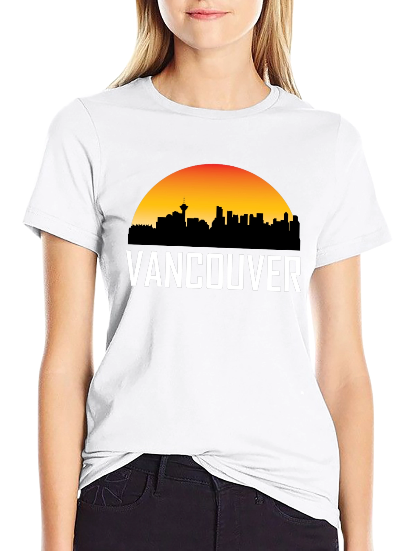 Vancouver Skyline Graphic Tee - Black