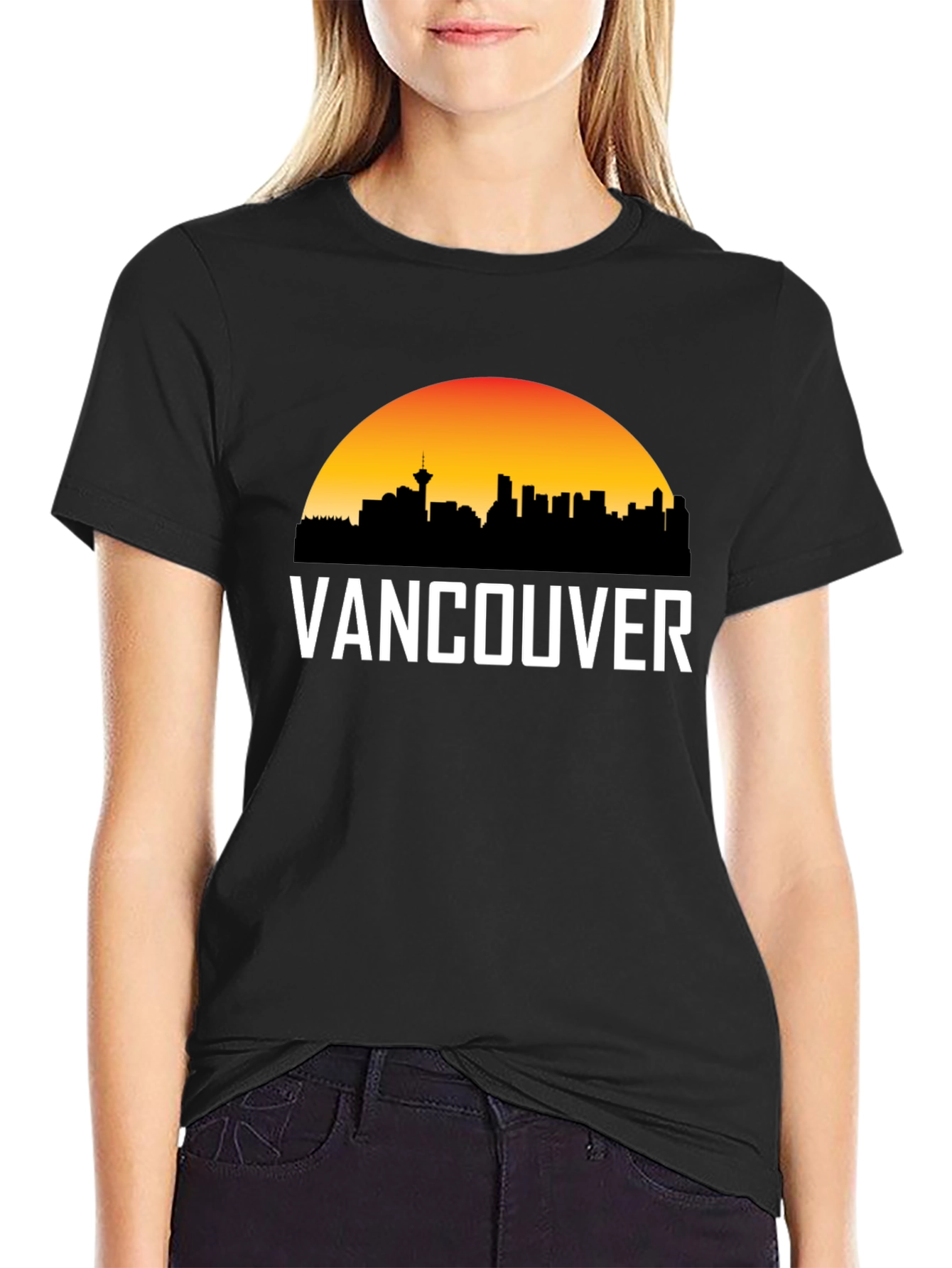 Vancouver Skyline Graphic Tee - Black