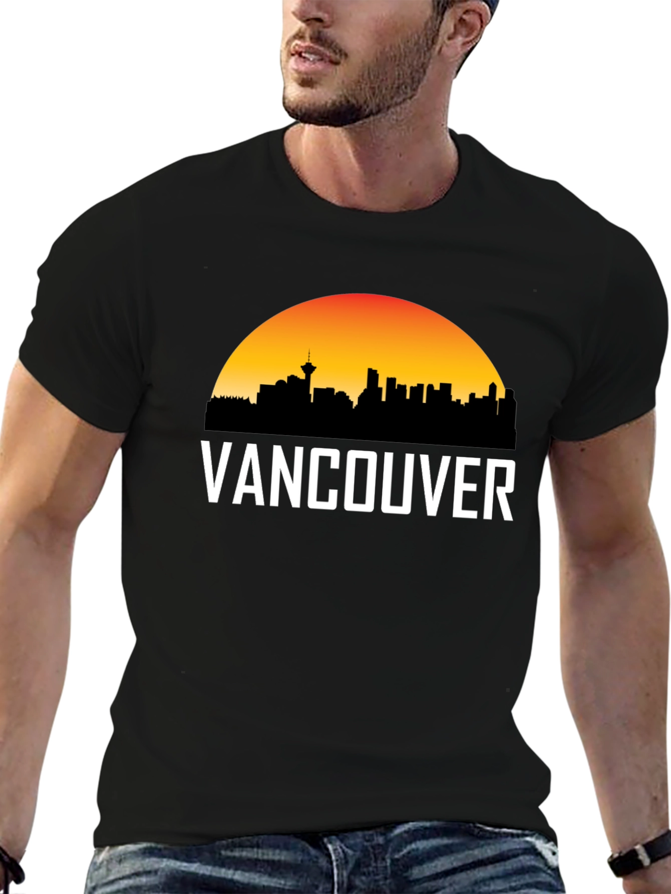 Vancouver Skyline Graphic Tee - Black