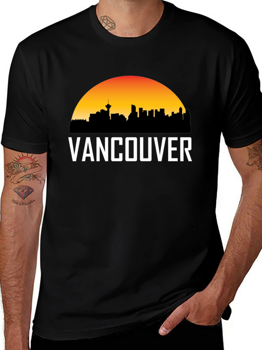 Vancouver Skyline Graphic Tee - Black