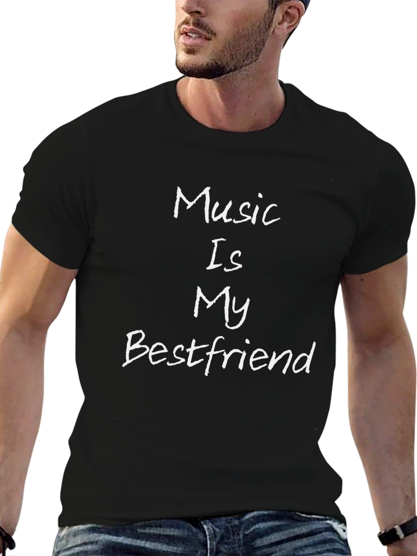 Music Is My Bestfriend Black T-Shirt