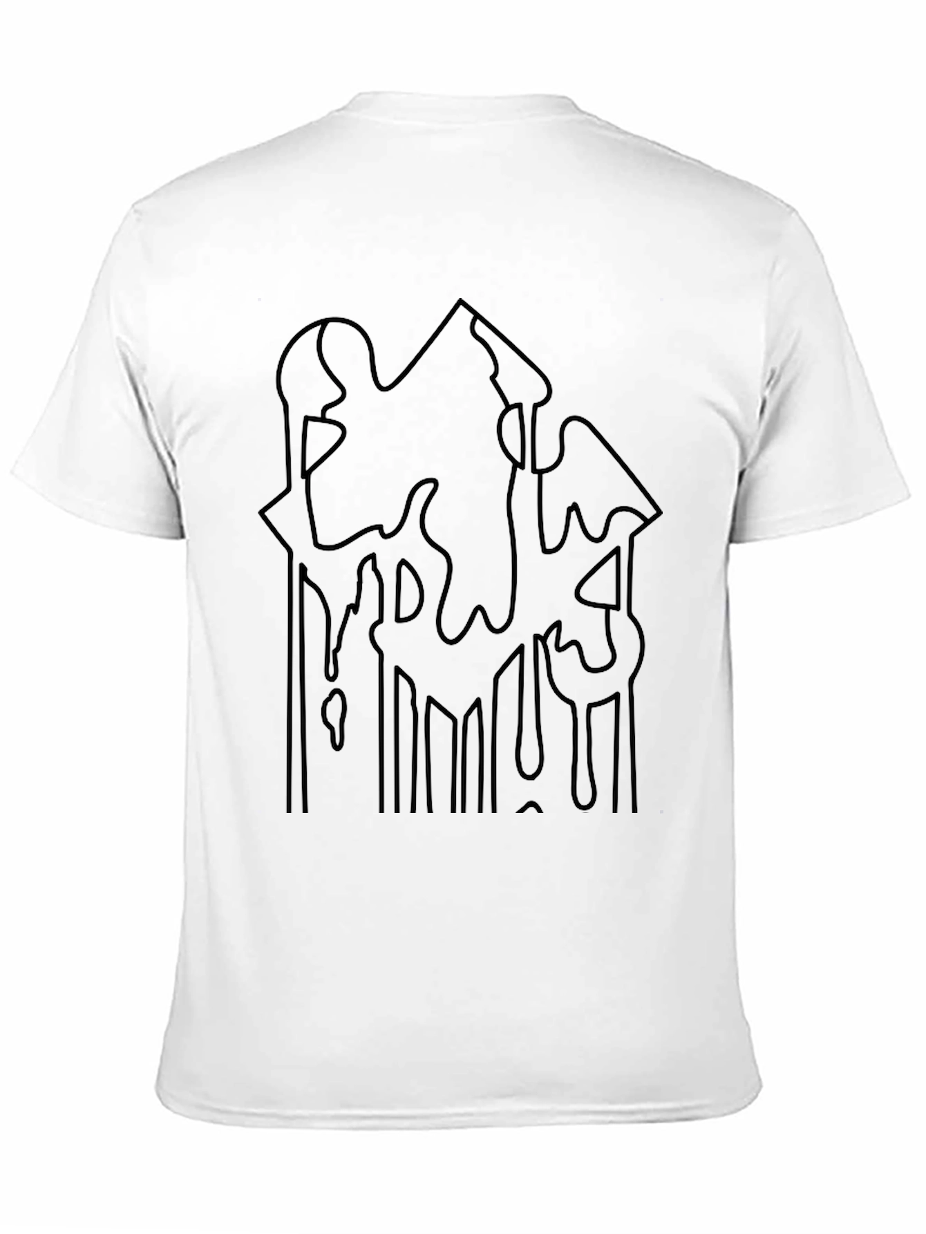 Abstract Graphic Black T-Shirt for Men