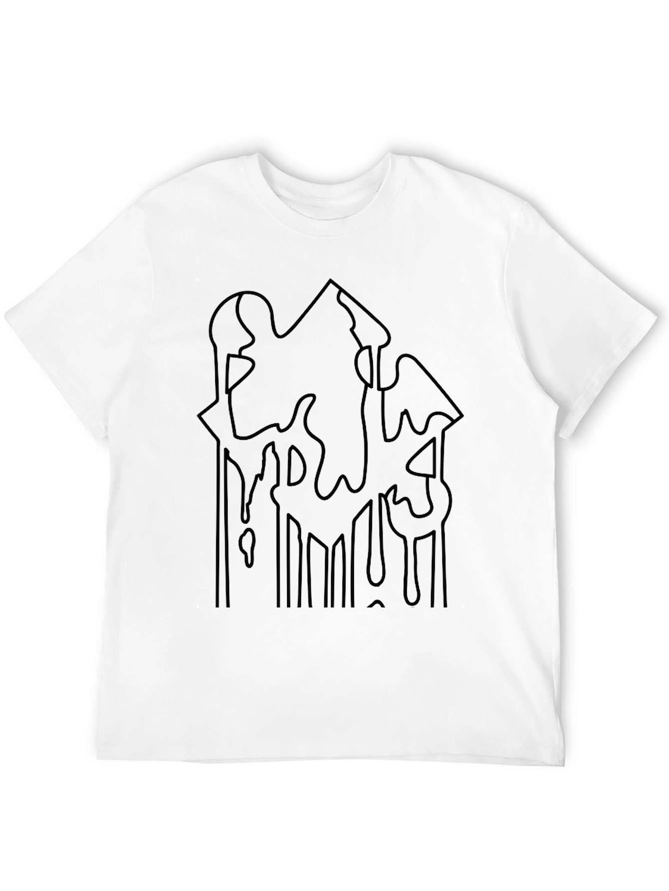 Abstract Graphic Black T-Shirt for Men