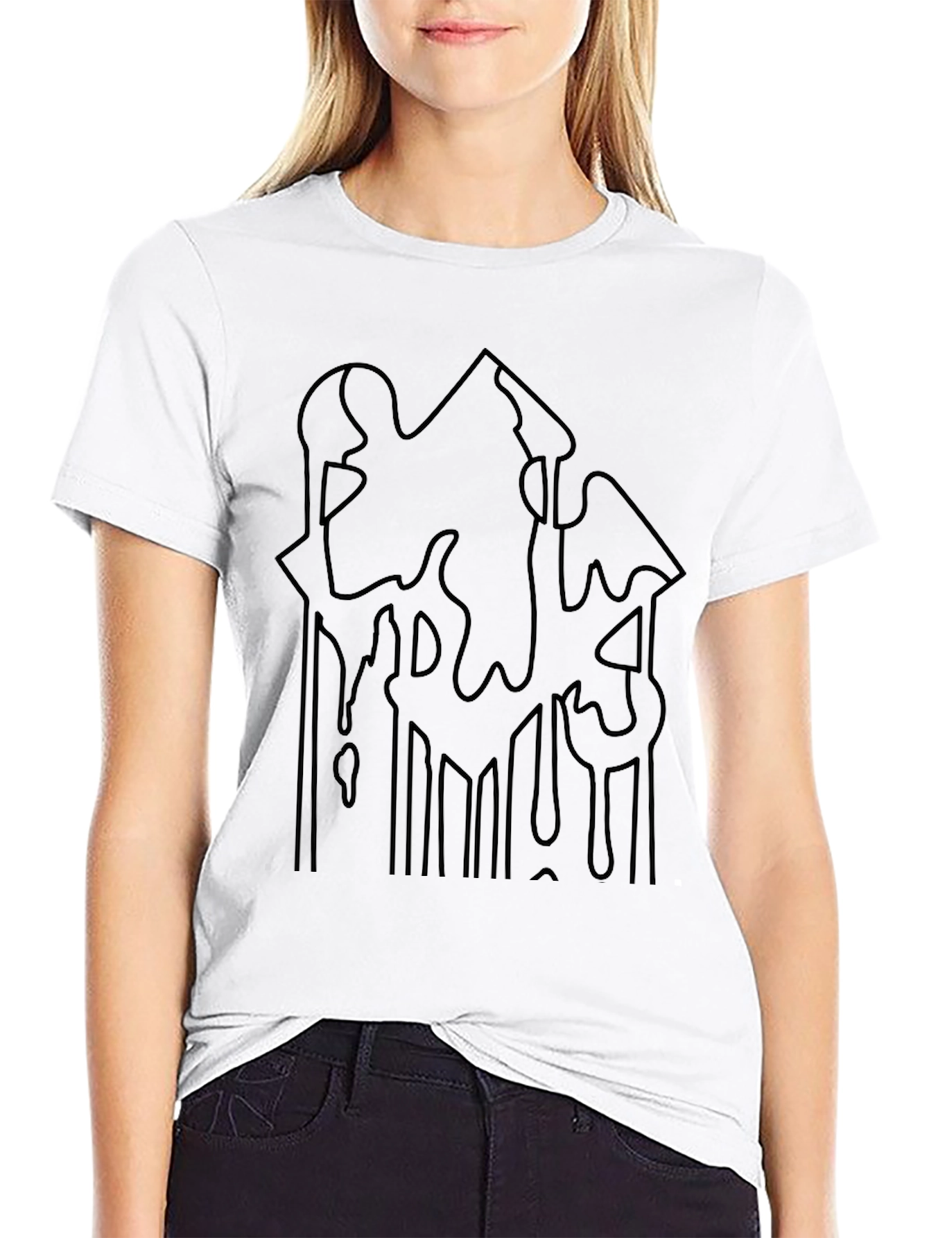 Abstract Graphic Black T-Shirt for Men