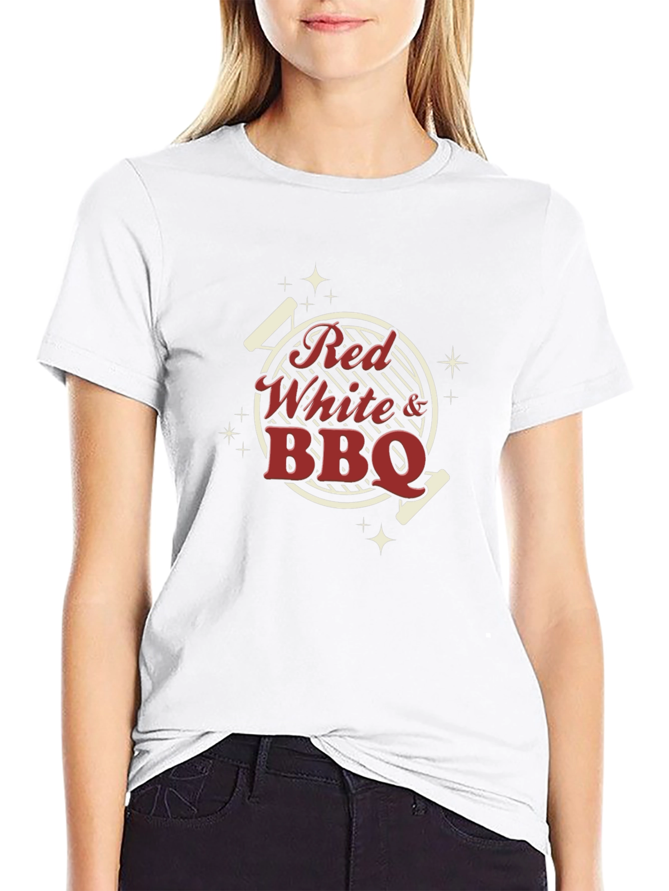 Red White BBQ Graphic T-Shirt