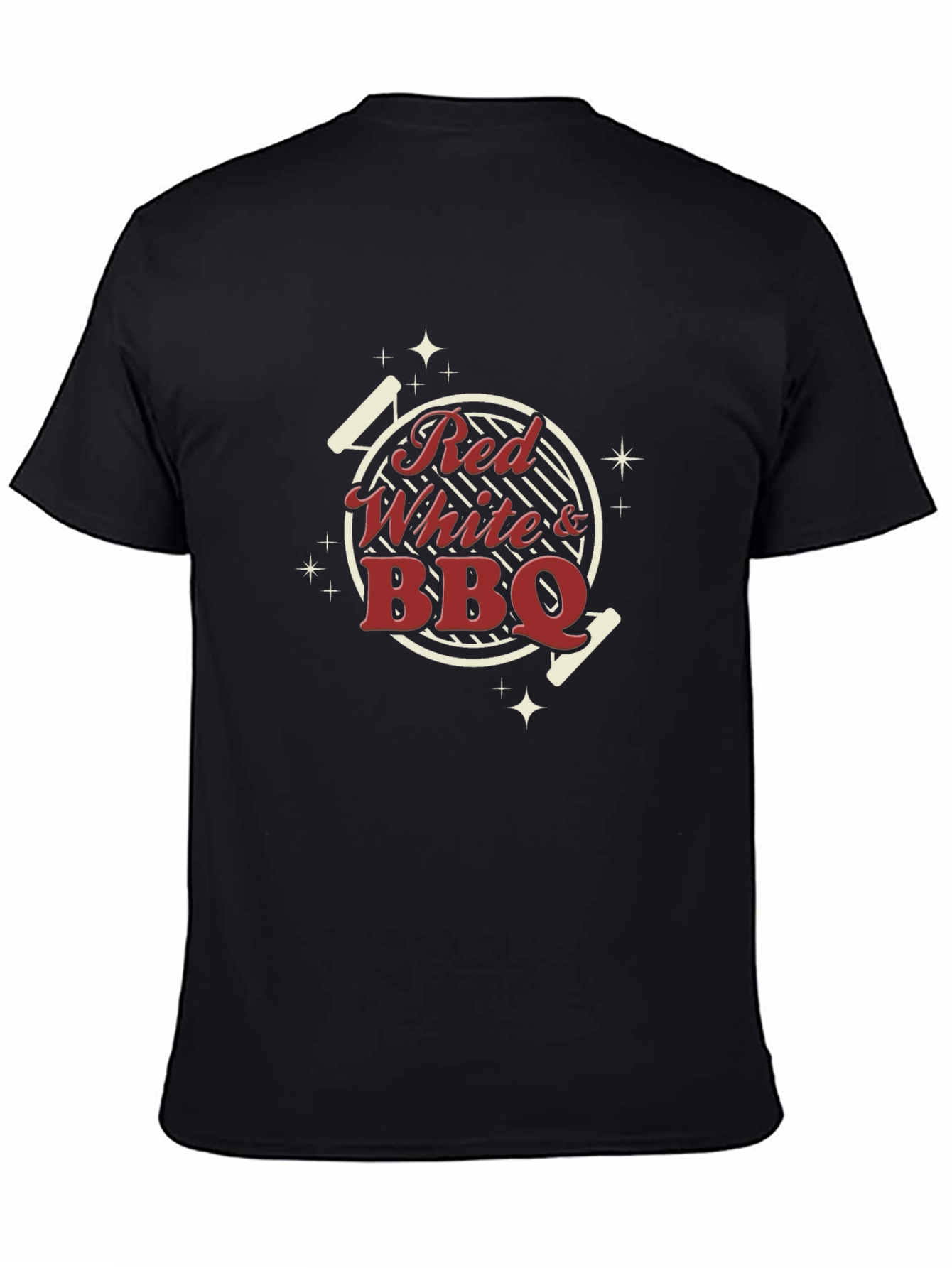Red White BBQ Graphic T-Shirt