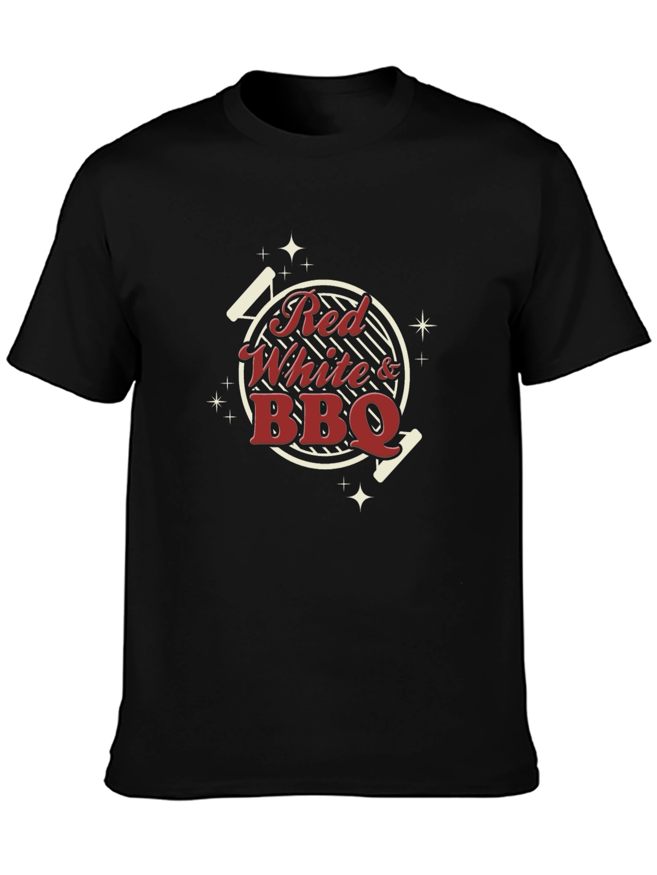 Red White BBQ Graphic T-Shirt