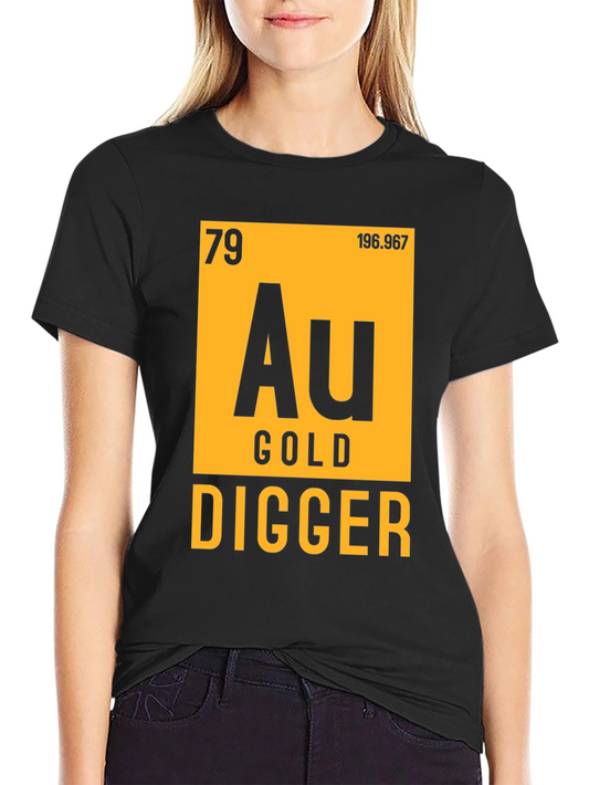 Gold Digger T-Shirt - Periodic Table Inspired Novelty Tee
