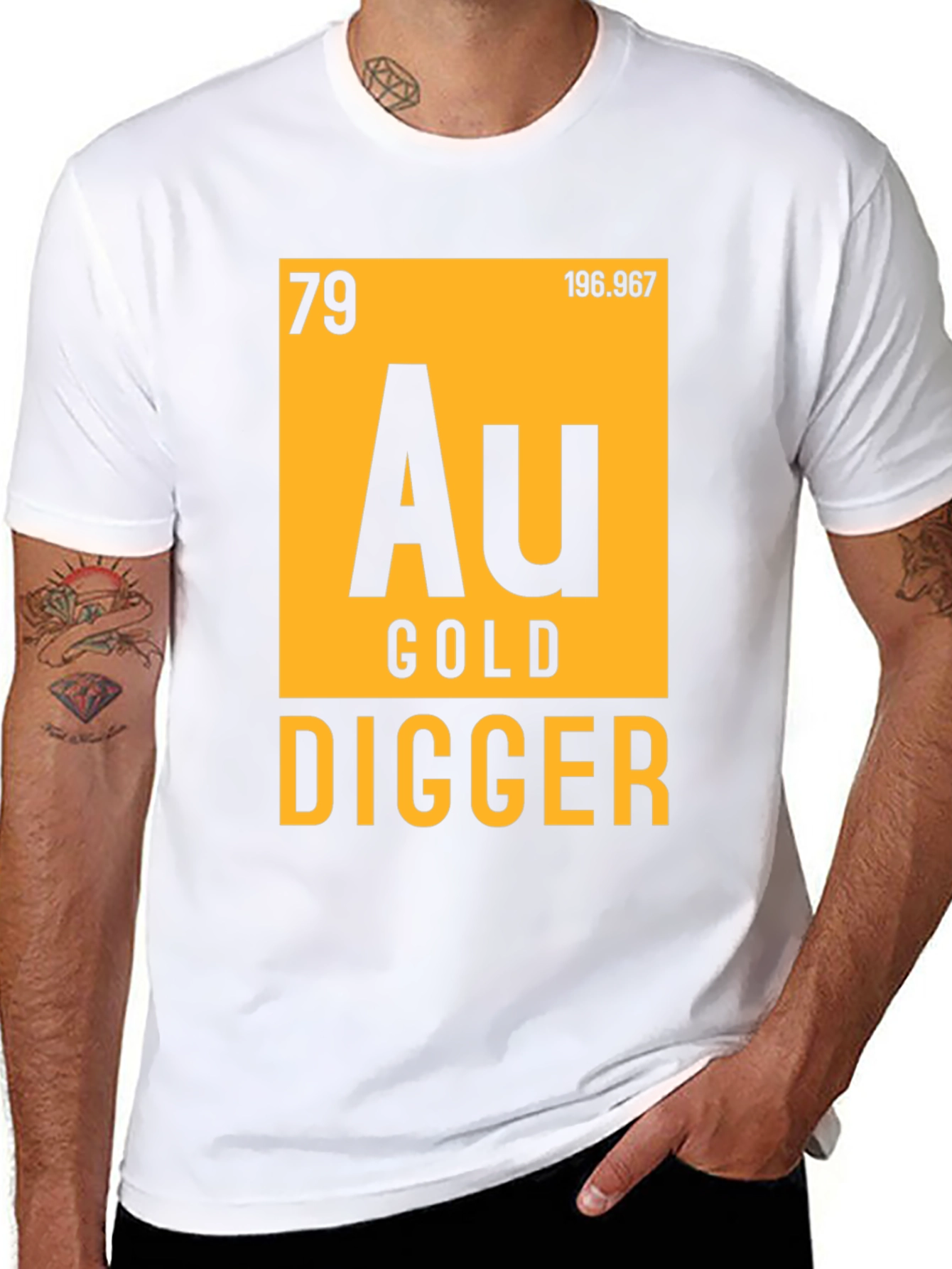 Gold Digger T-Shirt - Periodic Table Inspired Novelty Tee