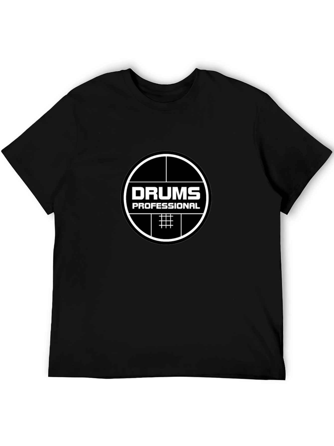 Drums Professional Black T-Shirt