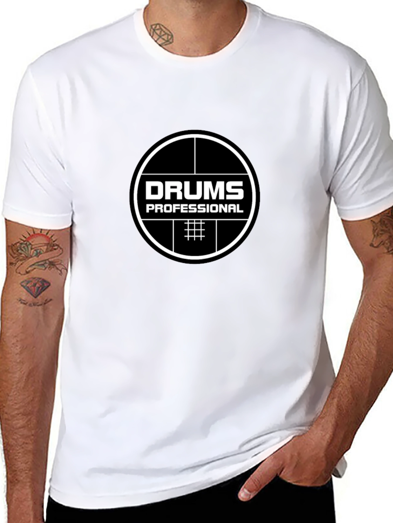 Drums Professional Black T-Shirt
