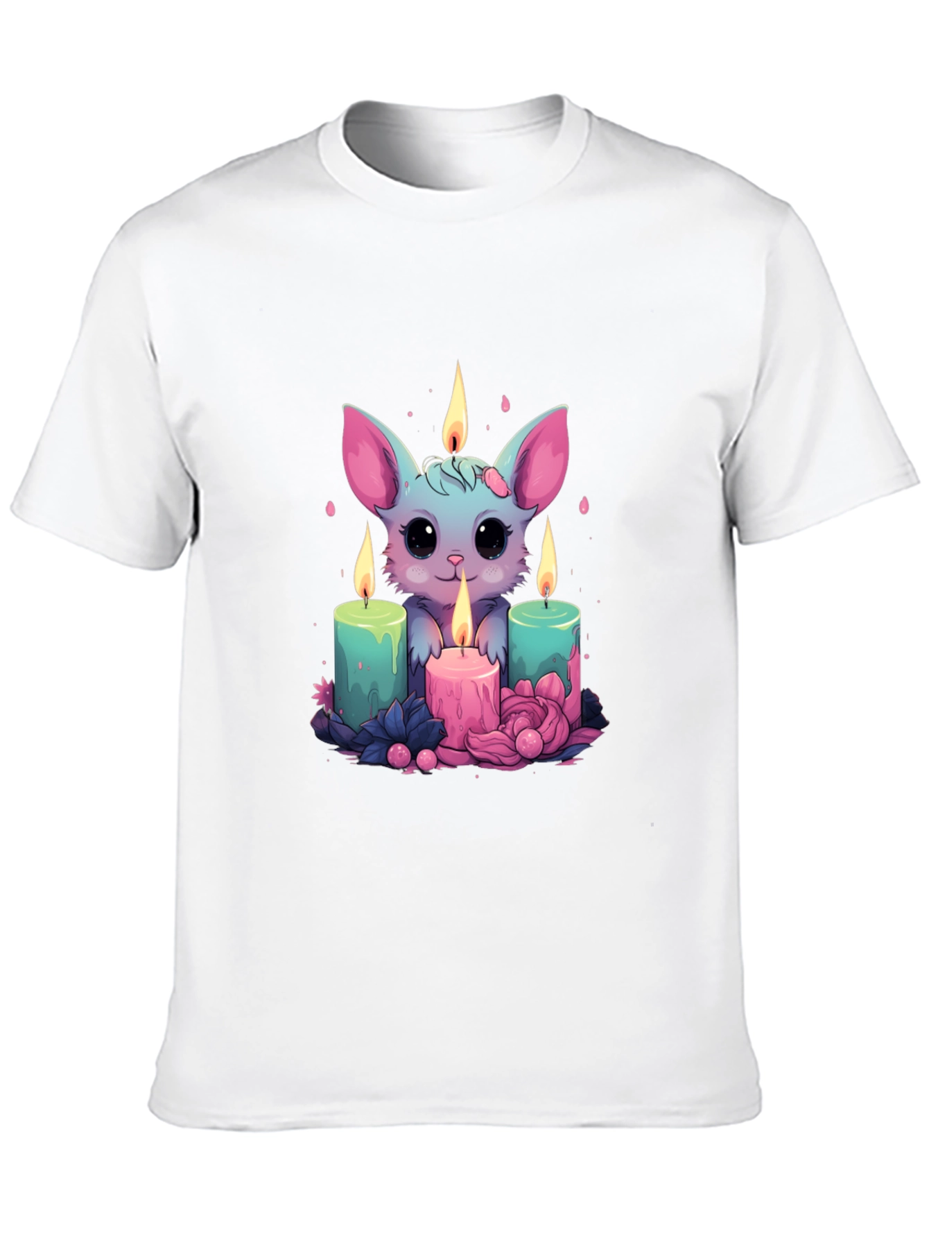 Cute Cartoon Bat Candlelight T-Shirt