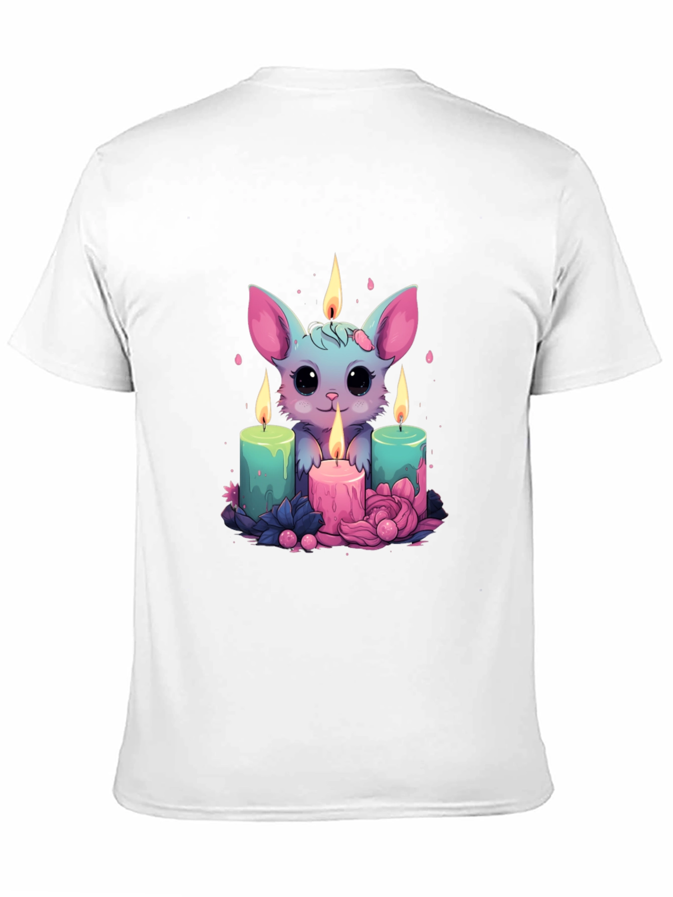Cute Cartoon Bat Candlelight T-Shirt