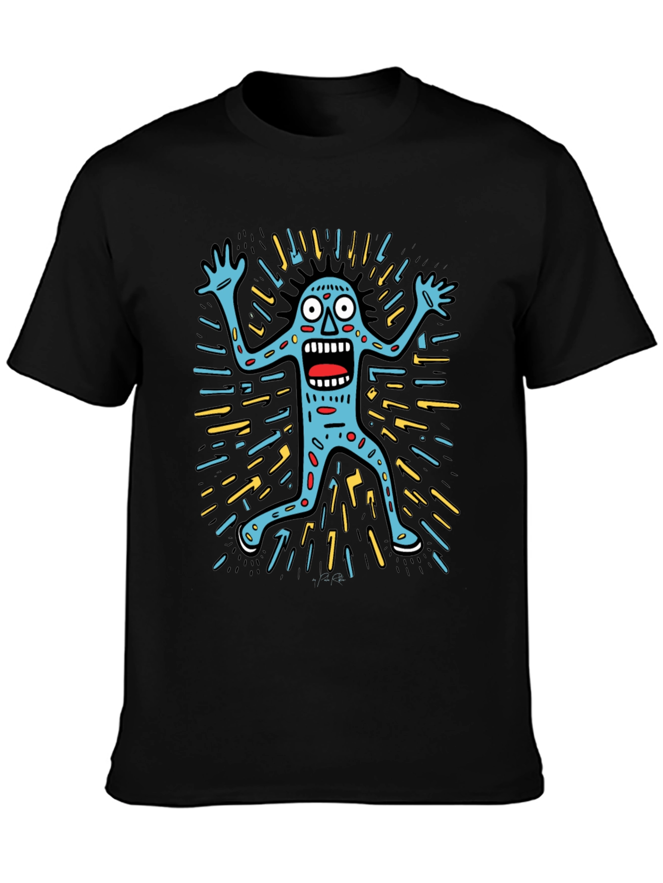 Monster Graphic Black T-Shirt