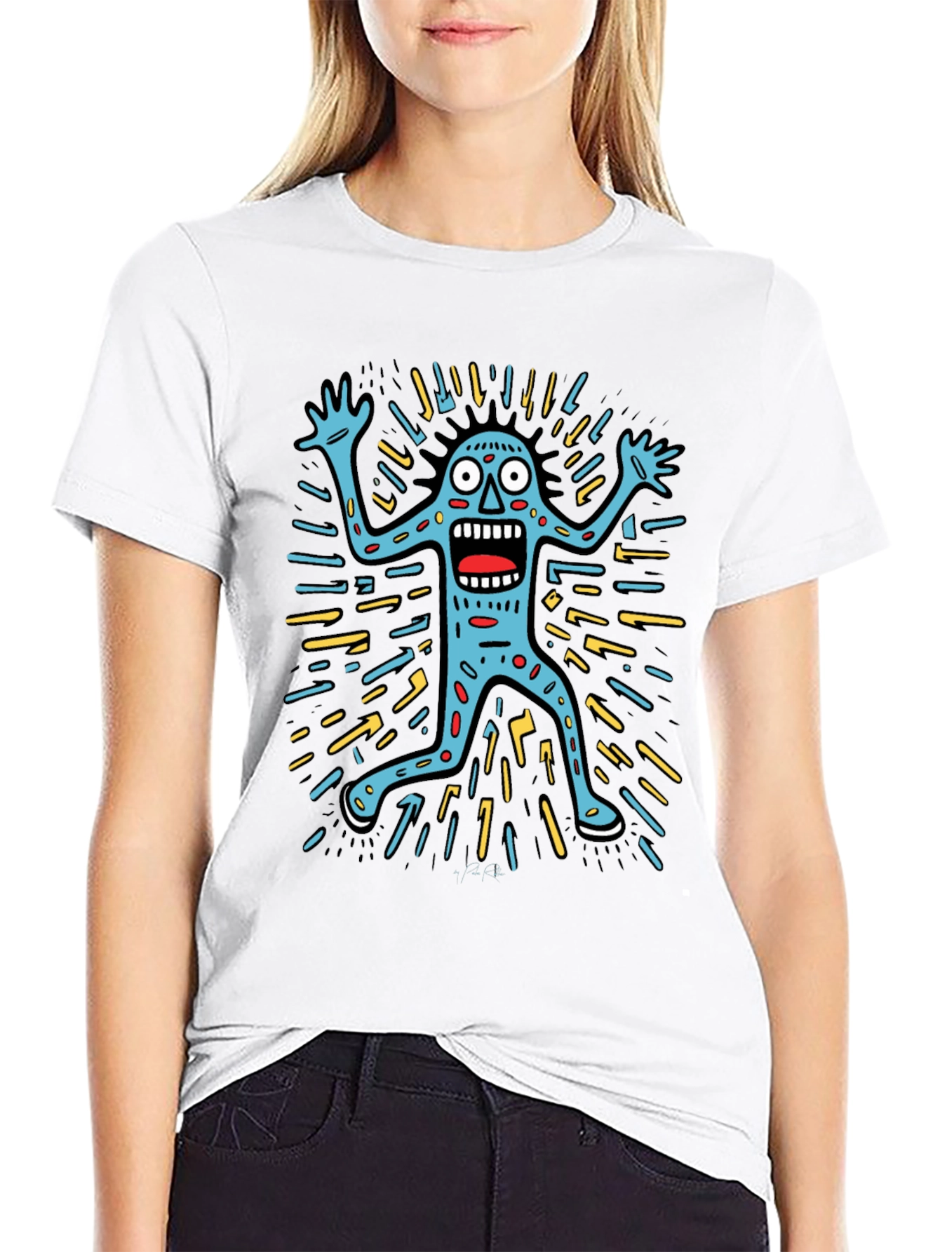 Monster Graphic Black T-Shirt