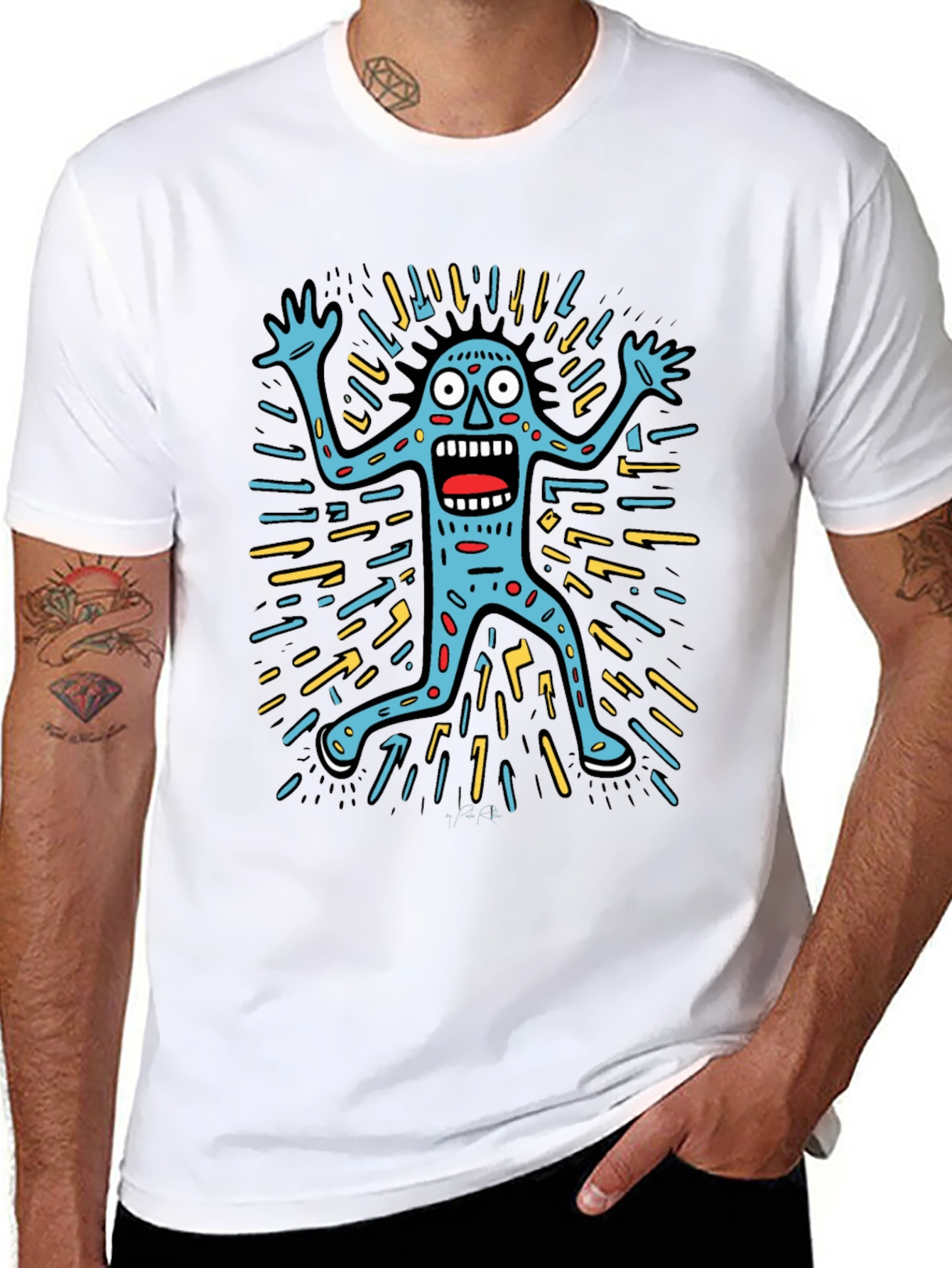 Monster Graphic Black T-Shirt