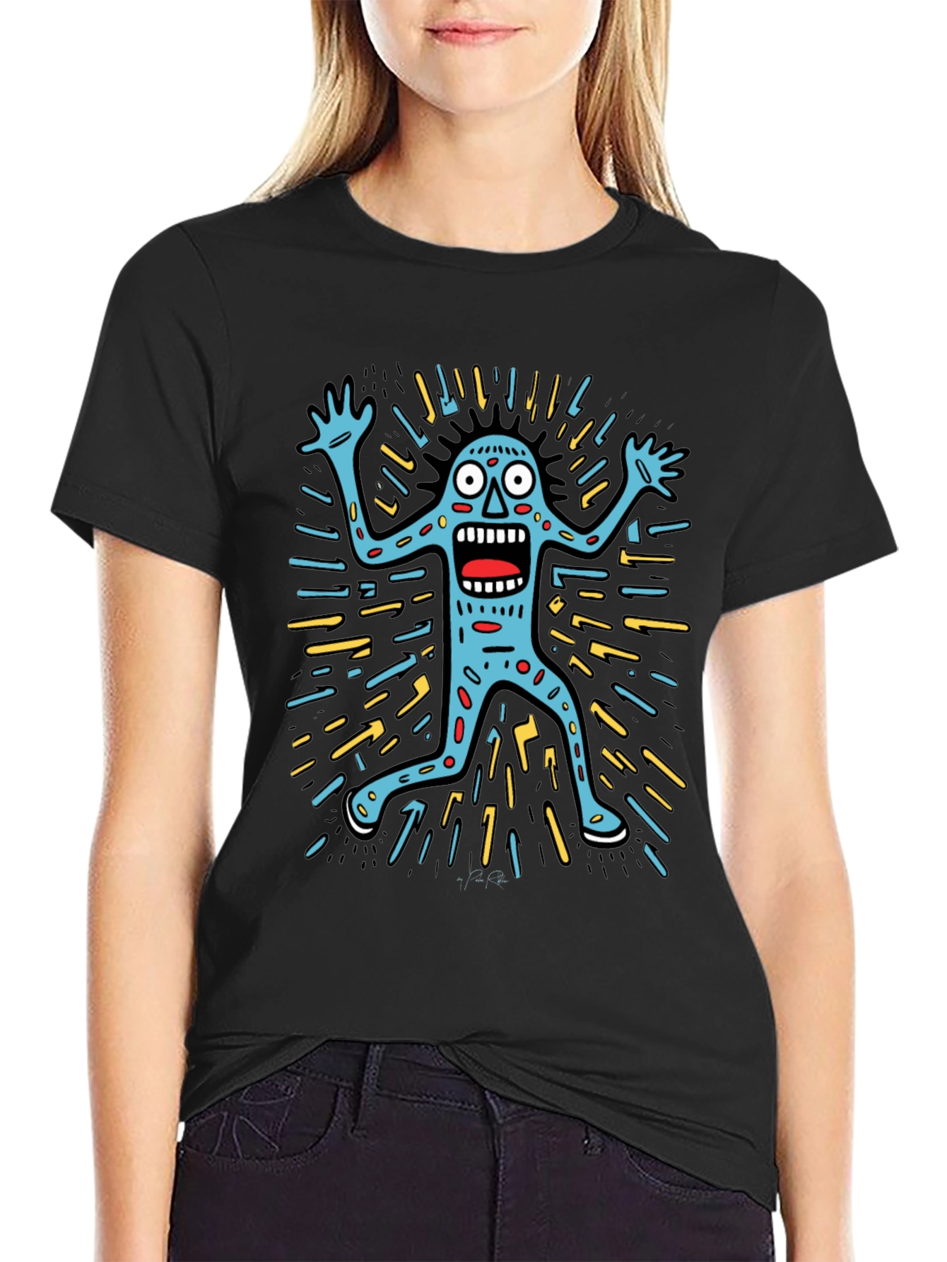 Monster Graphic Black T-Shirt